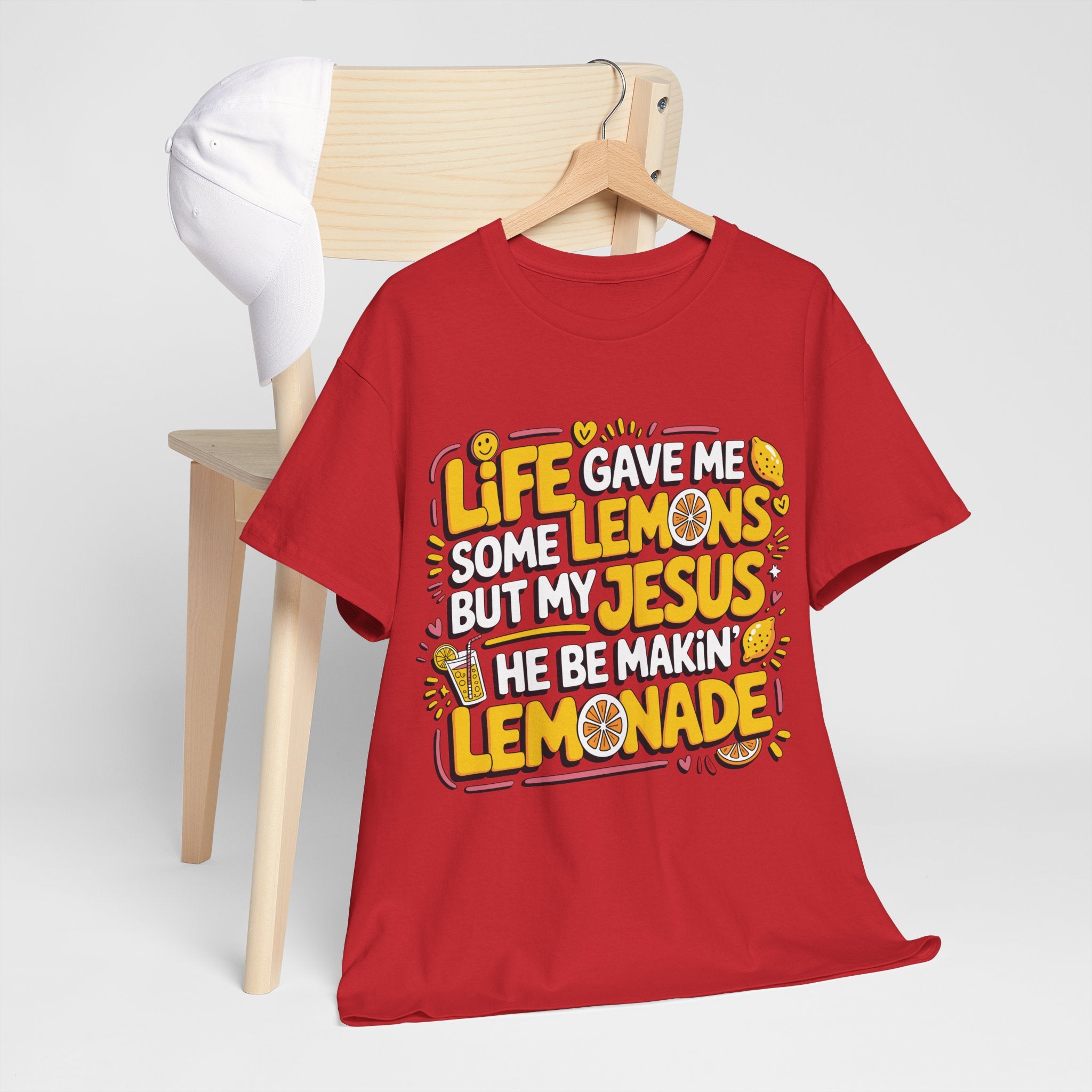Christian Lemonade T-Shirt — “Life gave me some lemons but my Jesus he be makin’ lemonade”Unisex Cotton Tee