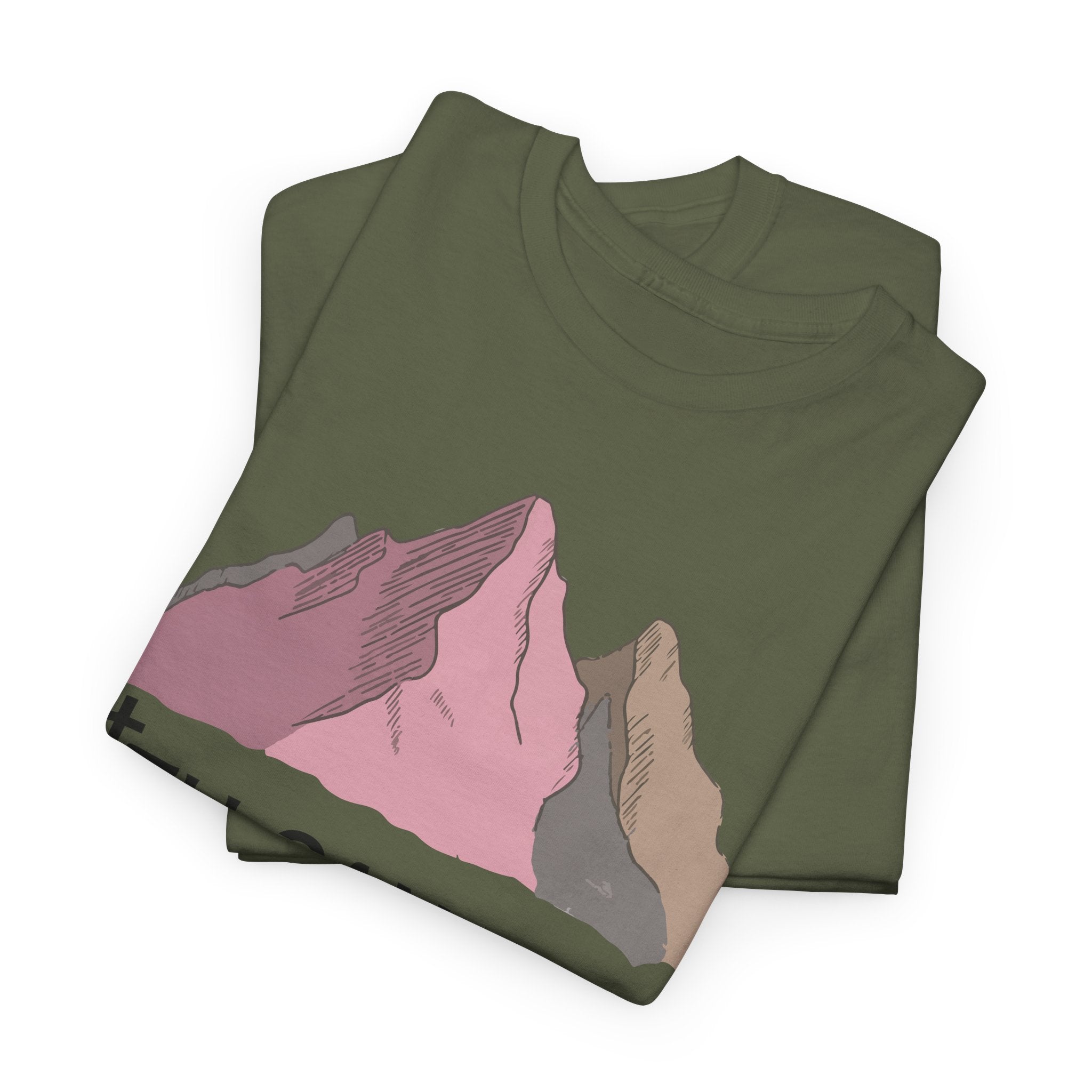 Faith Can Move Mountains Mountain Tee — Pastel Inspirational Christian Unisex Cotton T-Shirt