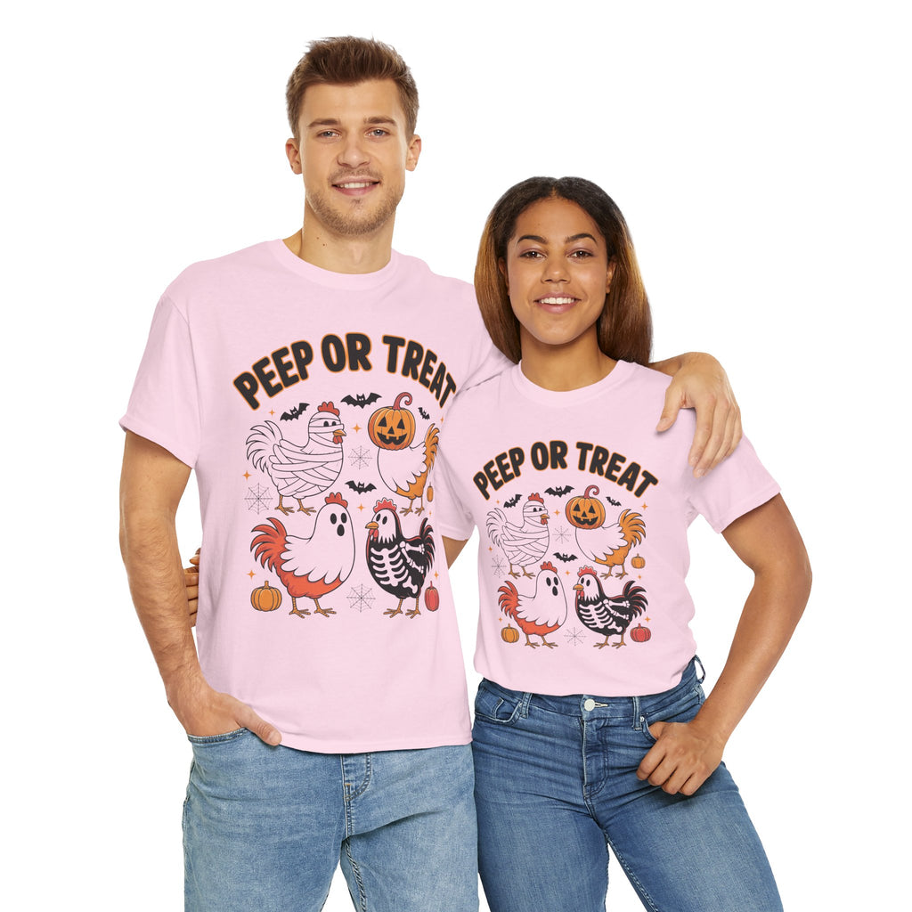 Peep or Treat Halloween Unisex Cotton Tee