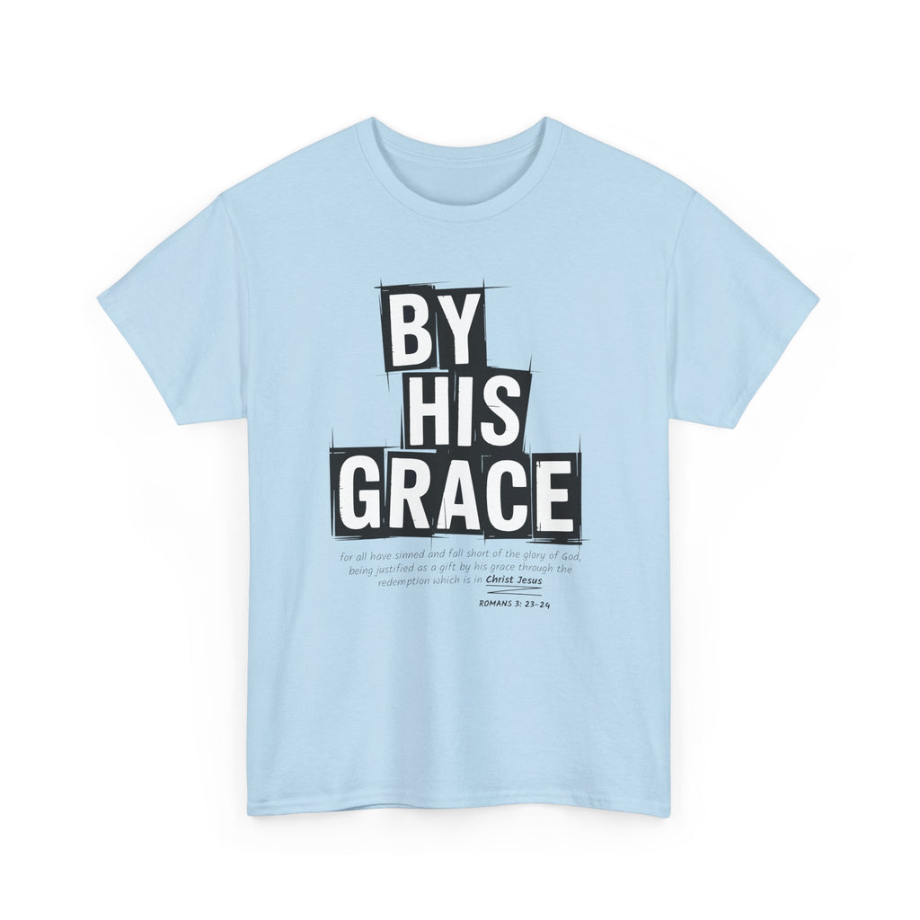 By His Grace tee — Minimalist Faith Christian Unisex Cotton T-Shirt