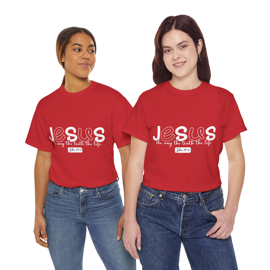 John 14:6 Christian Tee — Minimalist Script Faith T-Shirt