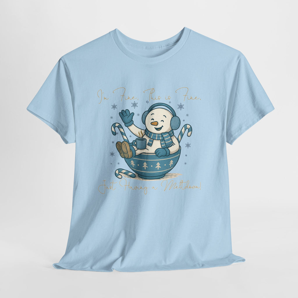 Snowman Hot Cocoa Unisex Cotton Tee