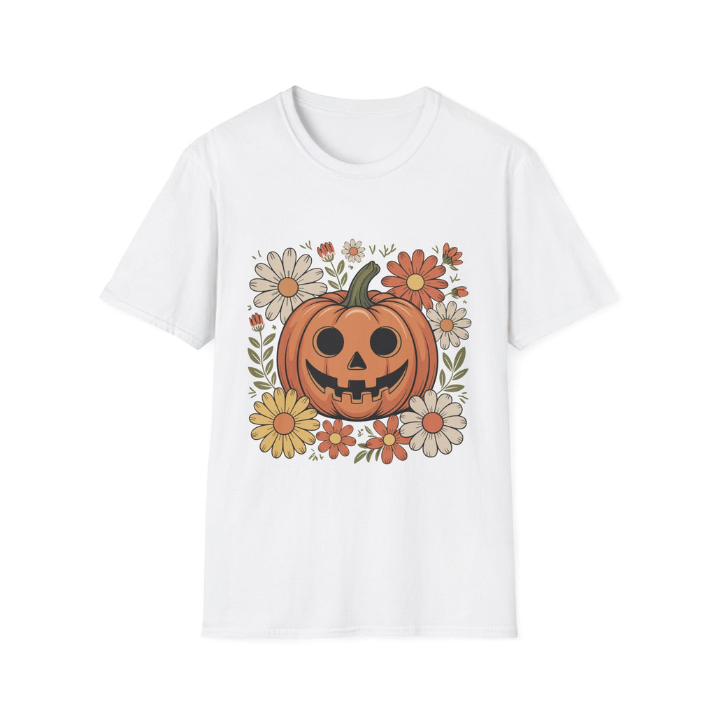 Spooky Floral Pumpkin T-Shirt