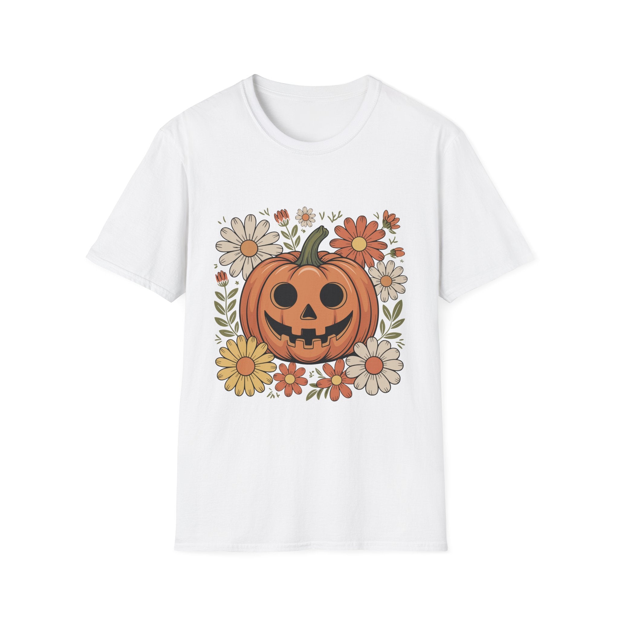 Spooky Floral Pumpkin T-Shirt