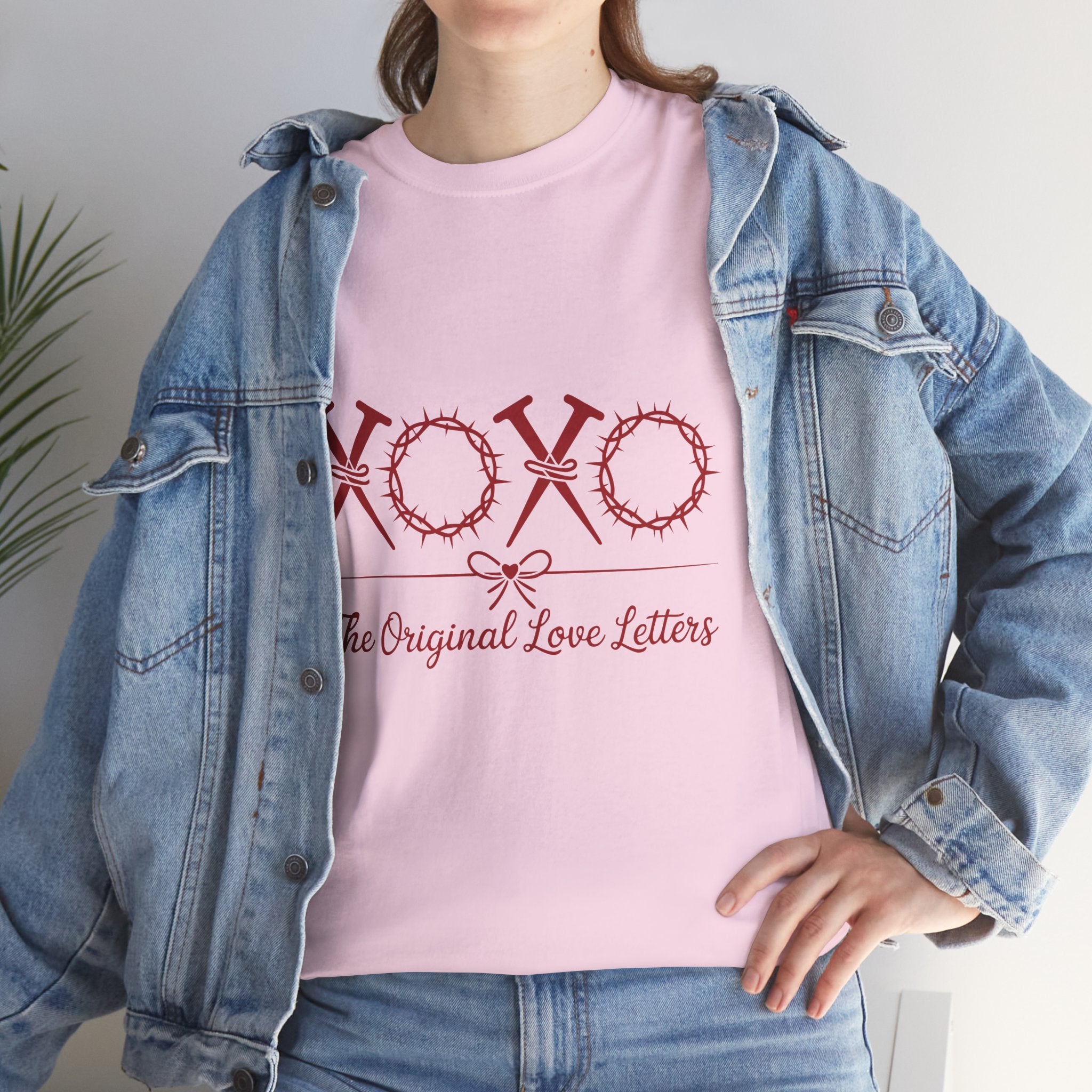Christian Valentine Tee — “XOXO” Nails & Thorn Crowns, “The Original Love Letters”... Unisex Cotton Tee