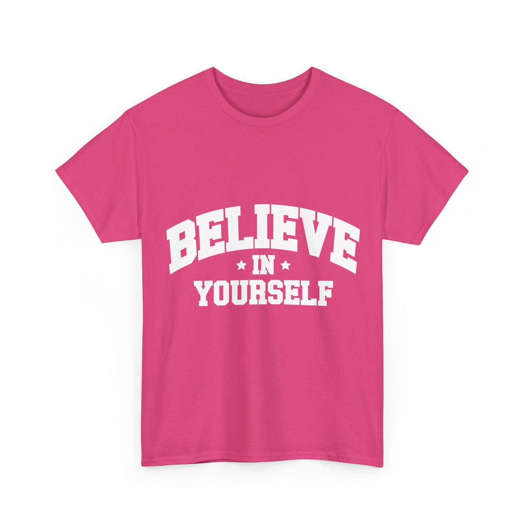 Believe in Yourself Varsity Unisex Cotton Tee