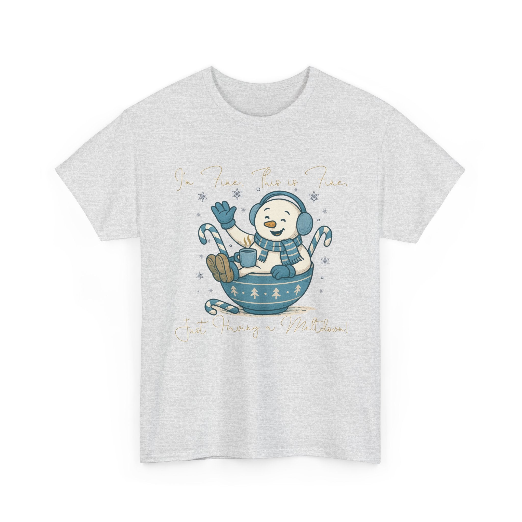 Snowman Hot Cocoa Unisex Cotton Tee