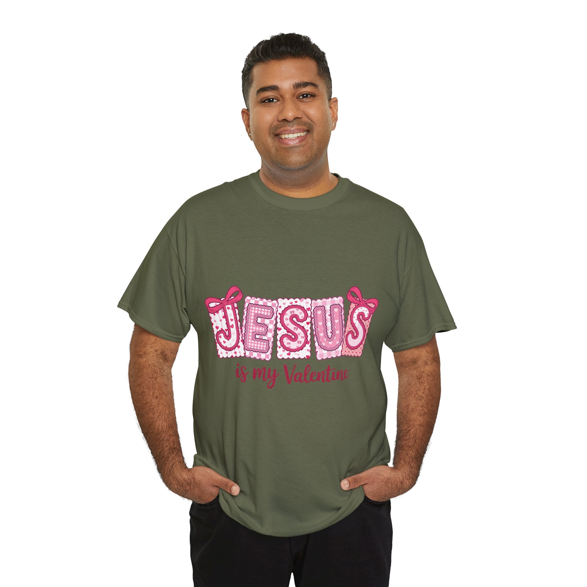 Jesus Is My Valentine T-Shirt — Pink Christian Valentine Unisex Cotton Tee