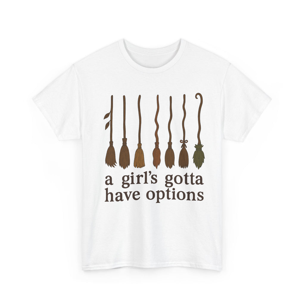 Witch Brooms Options Unisex Cotton Tee