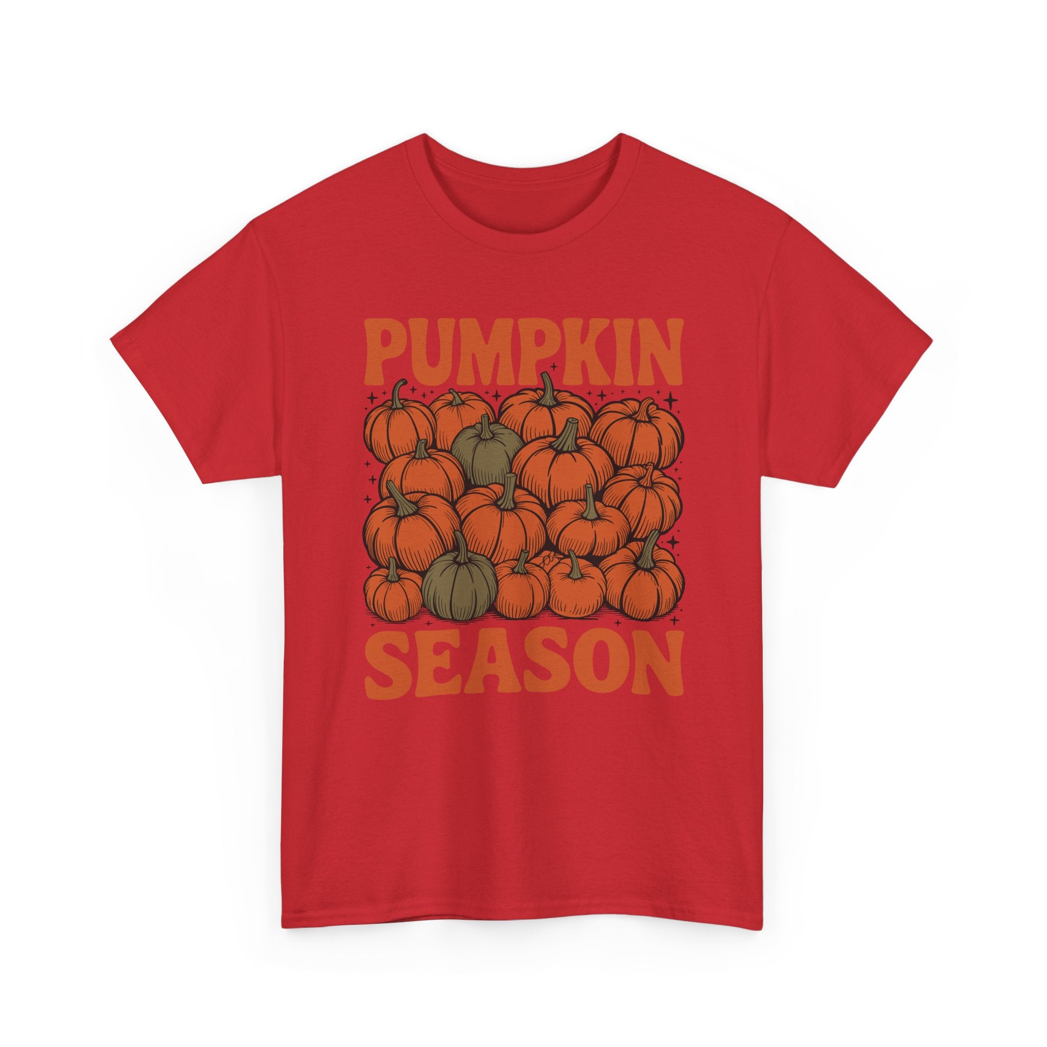 Pumpkin Season Tee — Fall Pumpkin Pile Unisex Cotton Tee