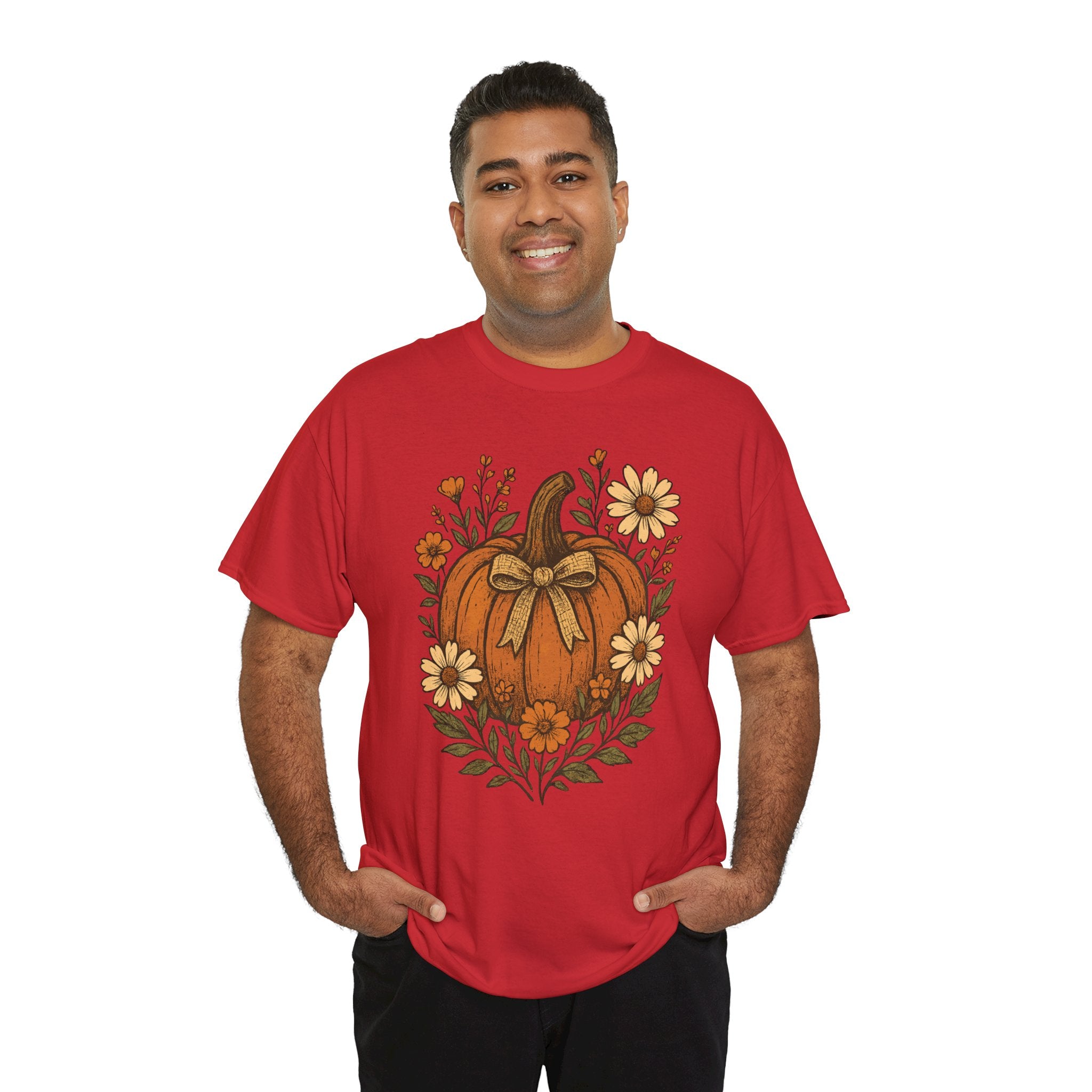 Pumpkin Daisy Unisex Cotton Tee