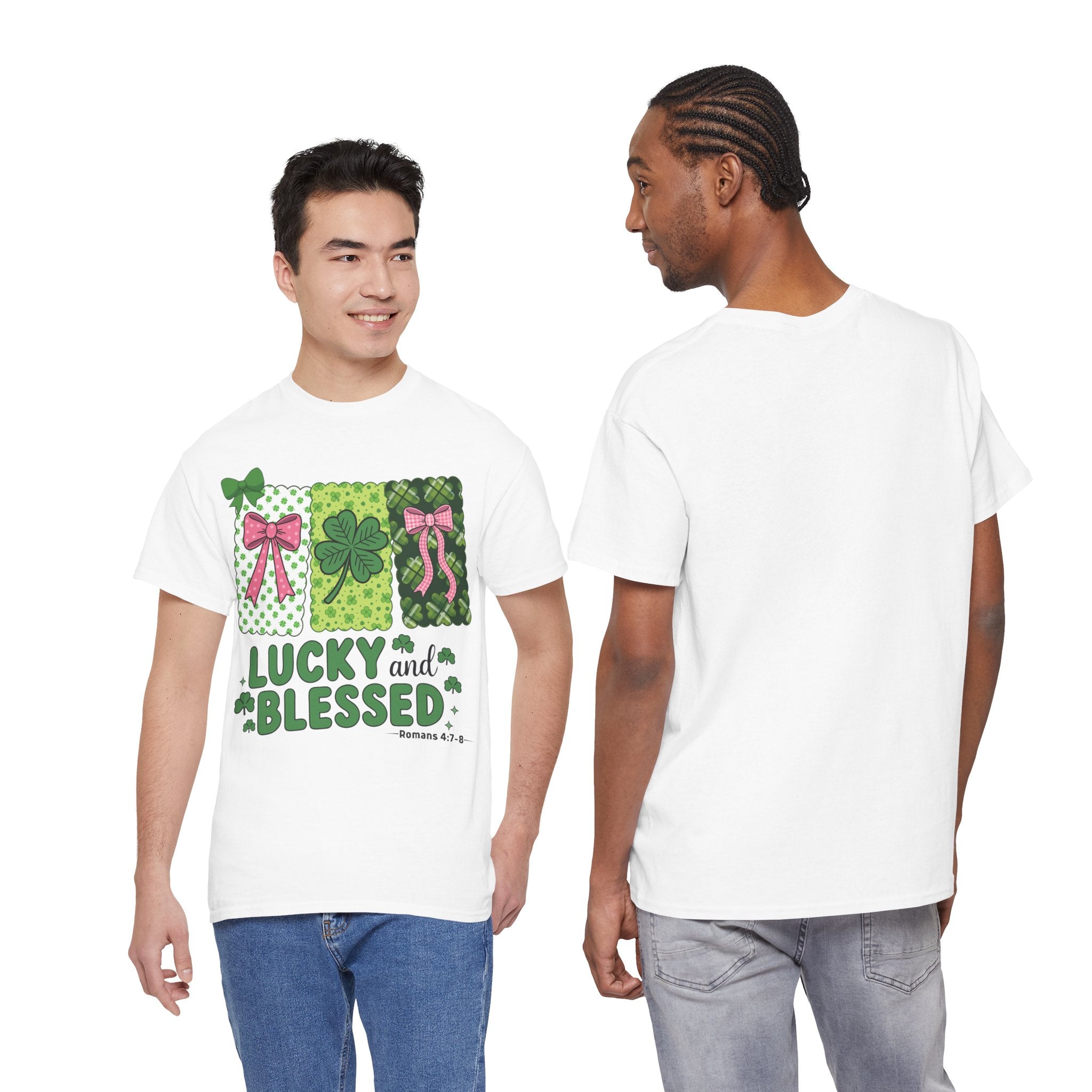 Lucky and Blessed Clover Unisex Cotton Tee
