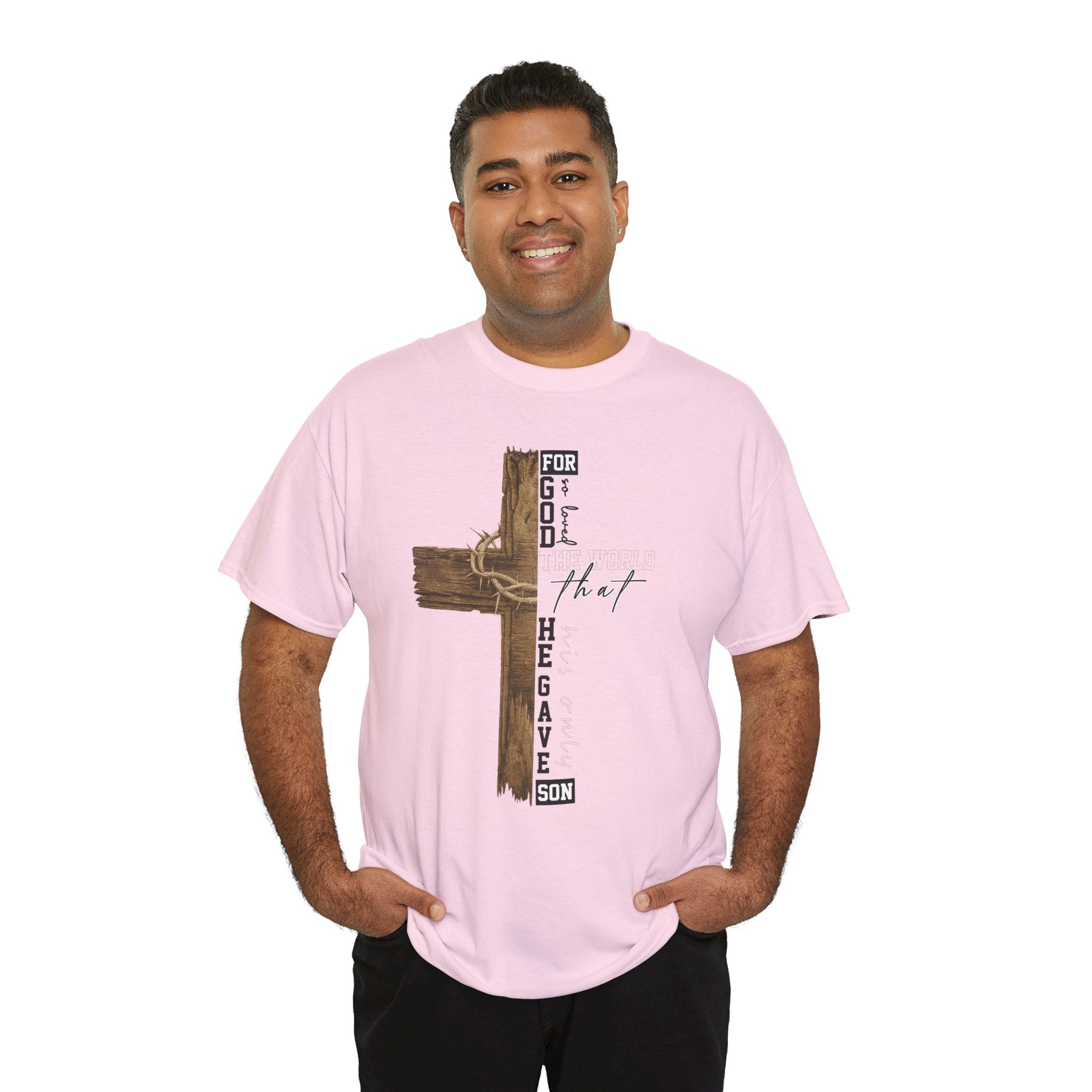 For That Son T-Shirt — Wooden Cross & Crown of Thorns Christian Unisex Cotton Tee