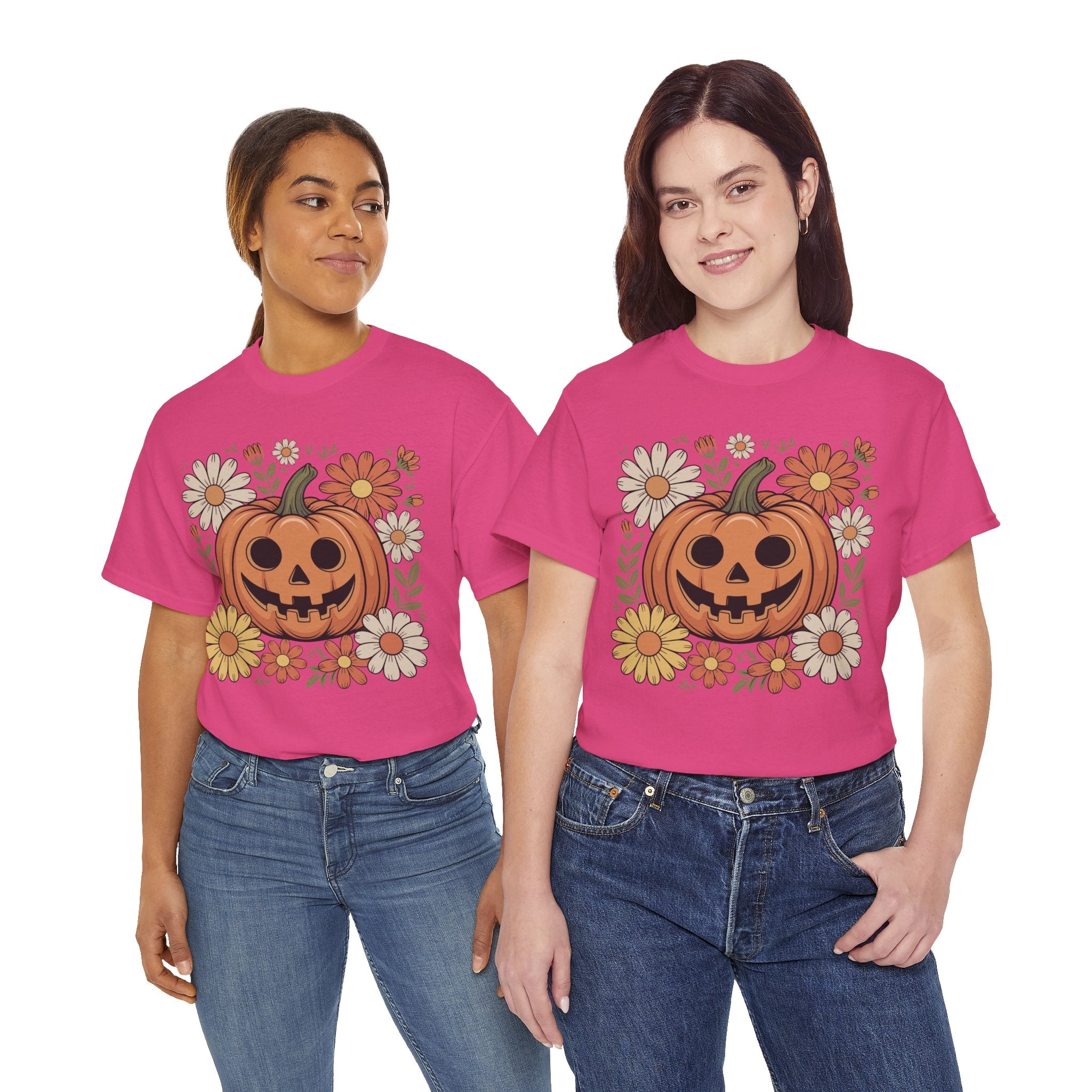 Halloween Pumpkin Unisex Cotton Tee