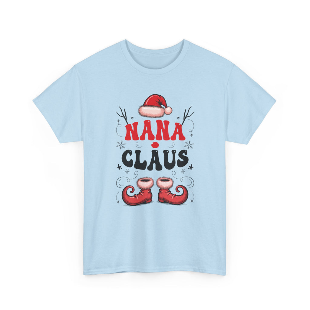 Nana Christmas T-Shirt — Santa Hat & Elf Boots Holiday Unisex Cotton Tee