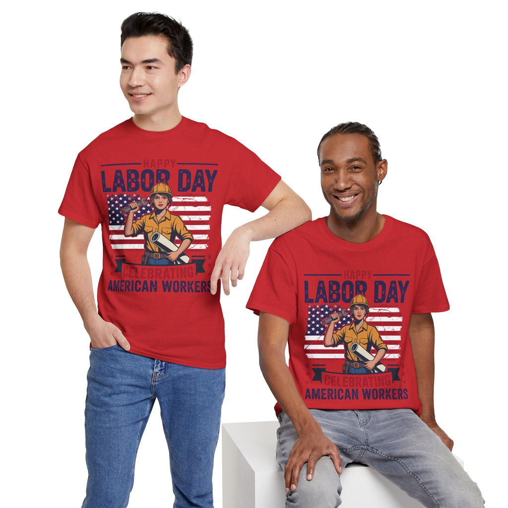 Happy US Labour Day T-Shirt - Unisex Heavy Cotton Tee