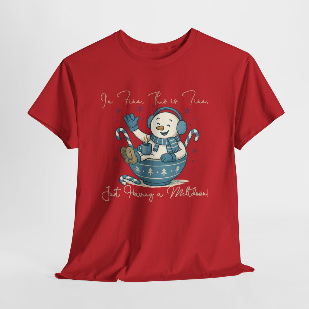 Snowman Hot Cocoa Unisex Cotton Tee