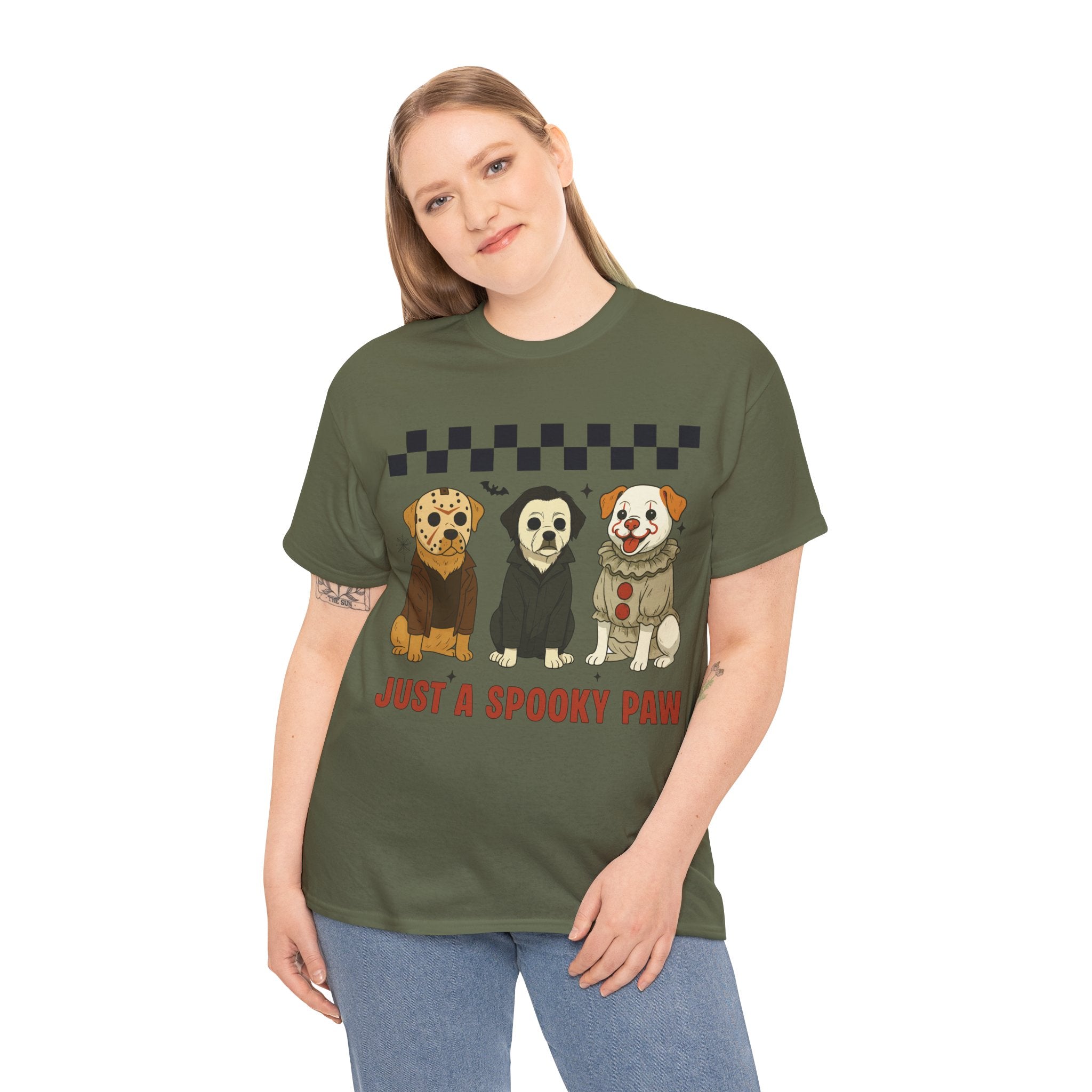 Halloween "Just A Spooky Paw" Unisex Cotton Tee