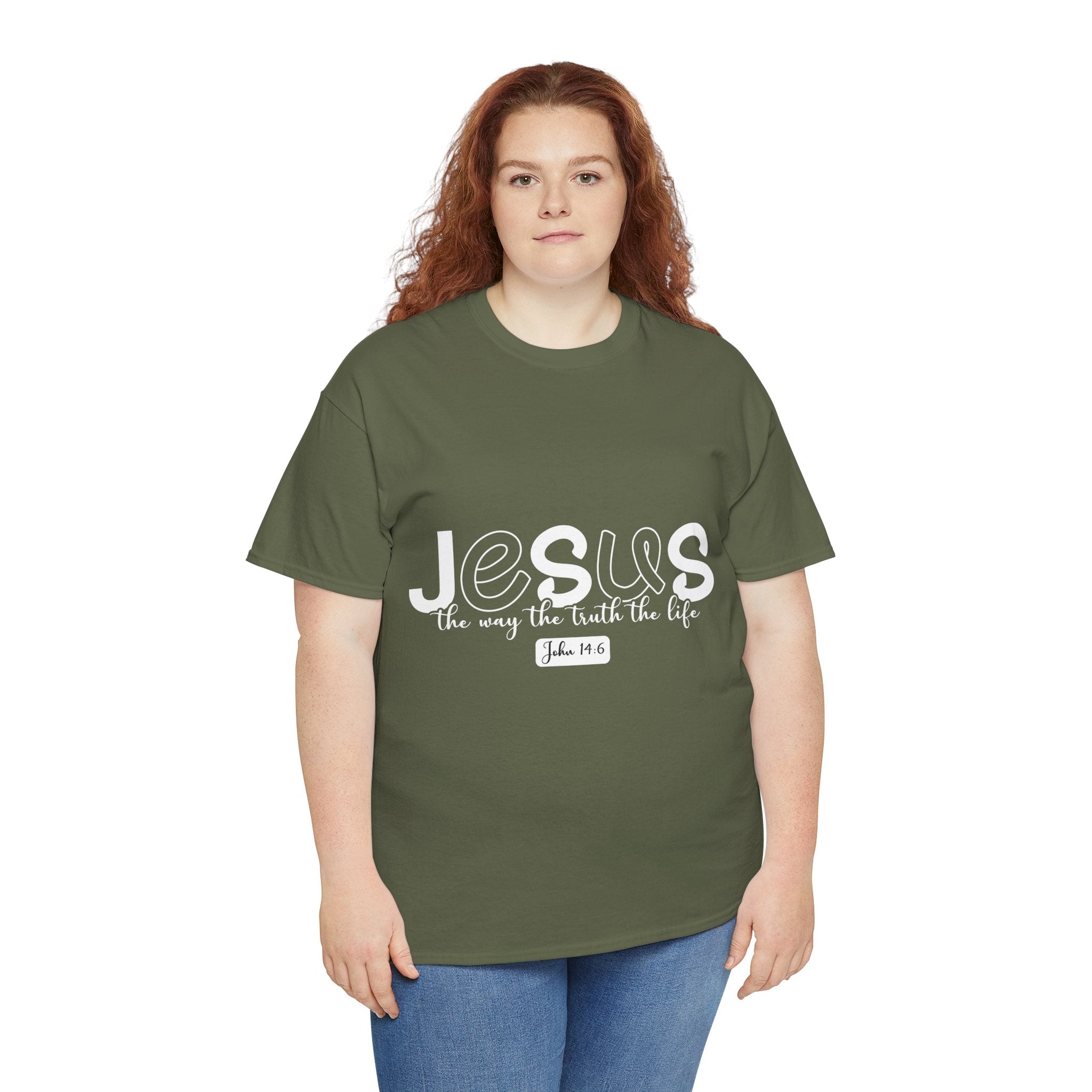John 14:6 Christian Tee — Minimalist Script Faith T-Shirt