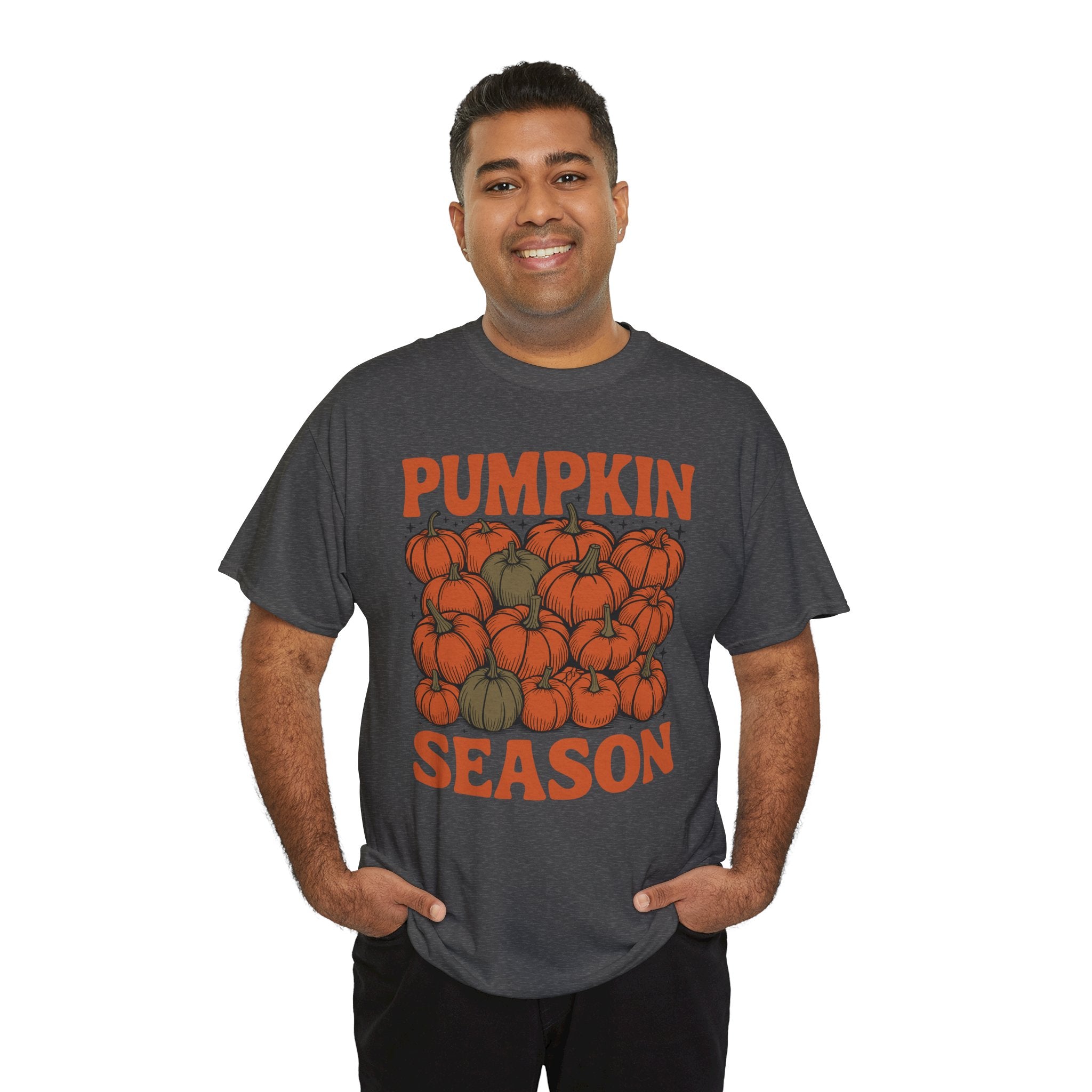 Pumpkin Season Tee — Fall Pumpkin Pile Unisex Cotton Tee