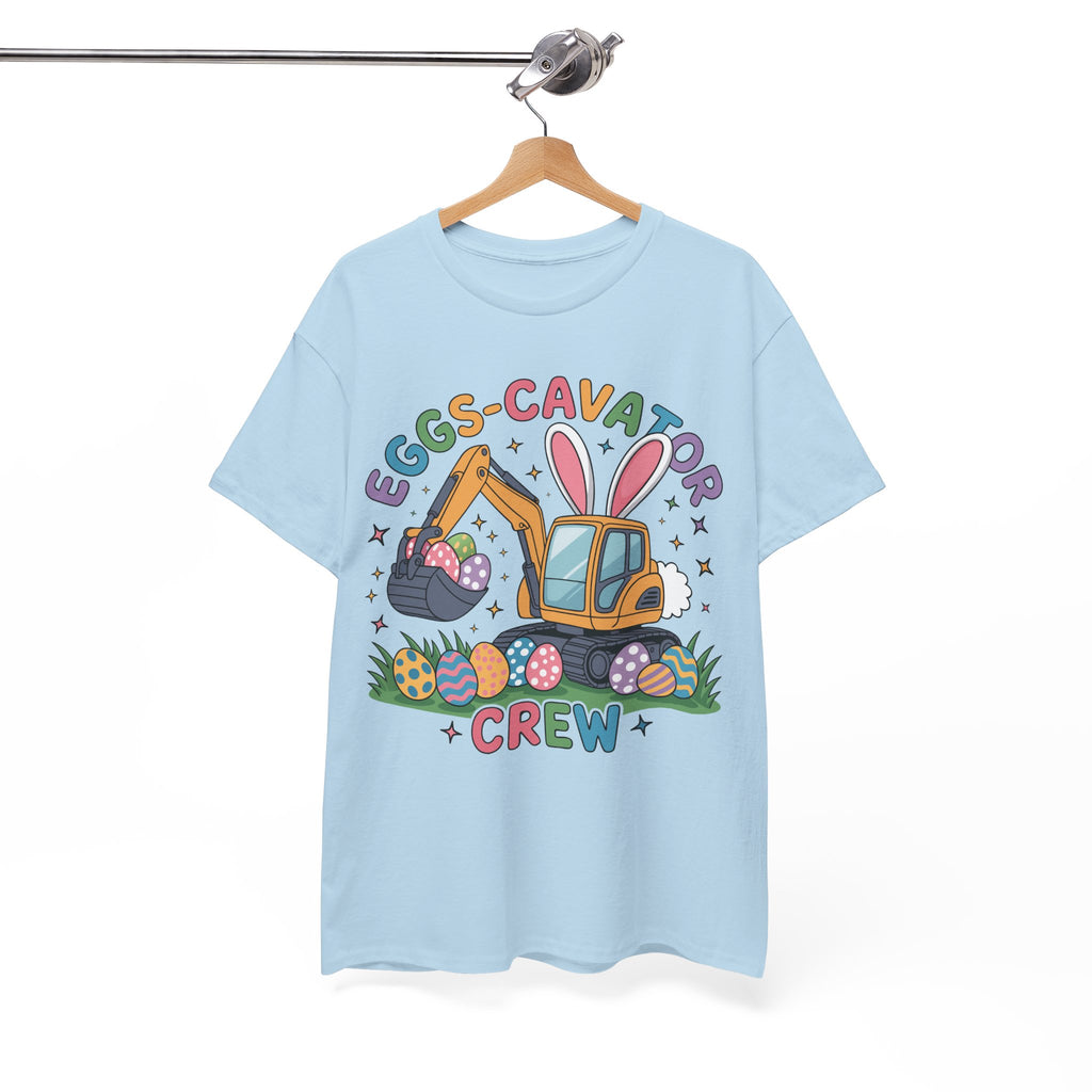 Easter 'Eggs-cavator Crew' Kids Tee — Excavator Bunny & Eggs Unisex Cotton Tee