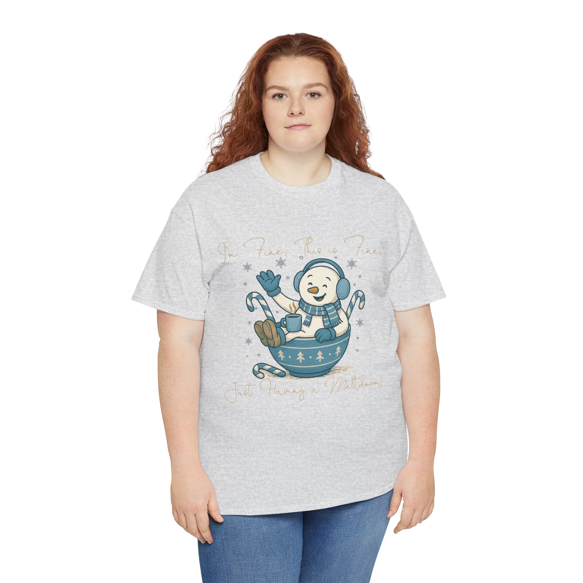 Snowman Hot Cocoa Unisex Cotton Tee