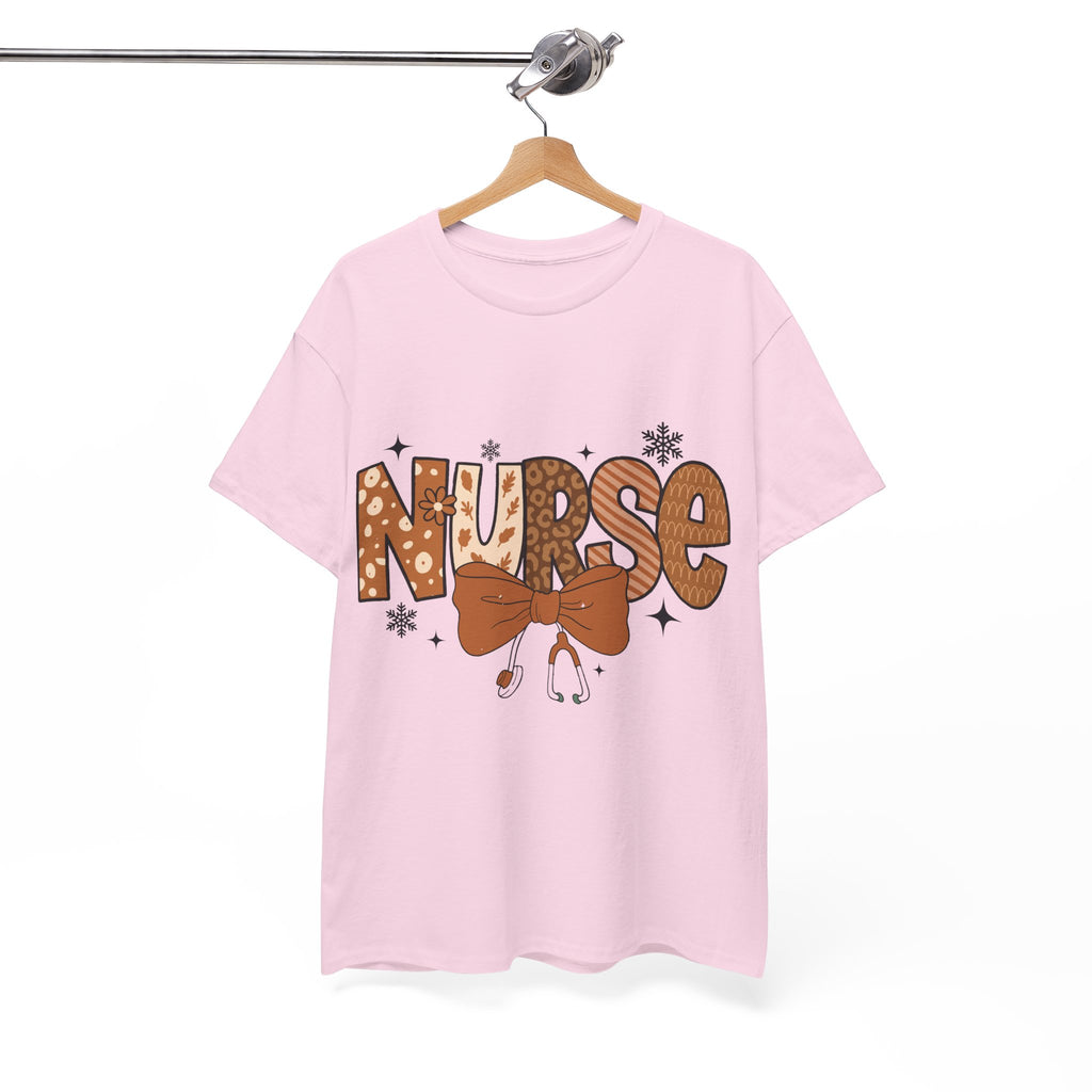 NURSE Fall Stethoscope Tee — Brown Autumn Nurse Unisex CottonT shirt
