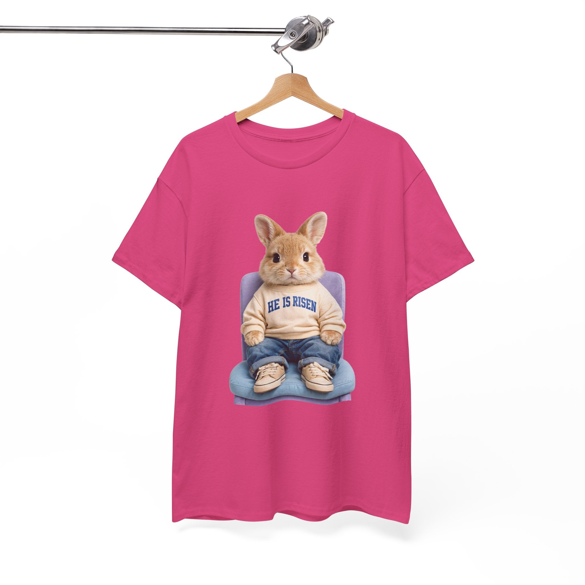 Easter 'He Is Risen' Bunny Unisex Cotton Tee