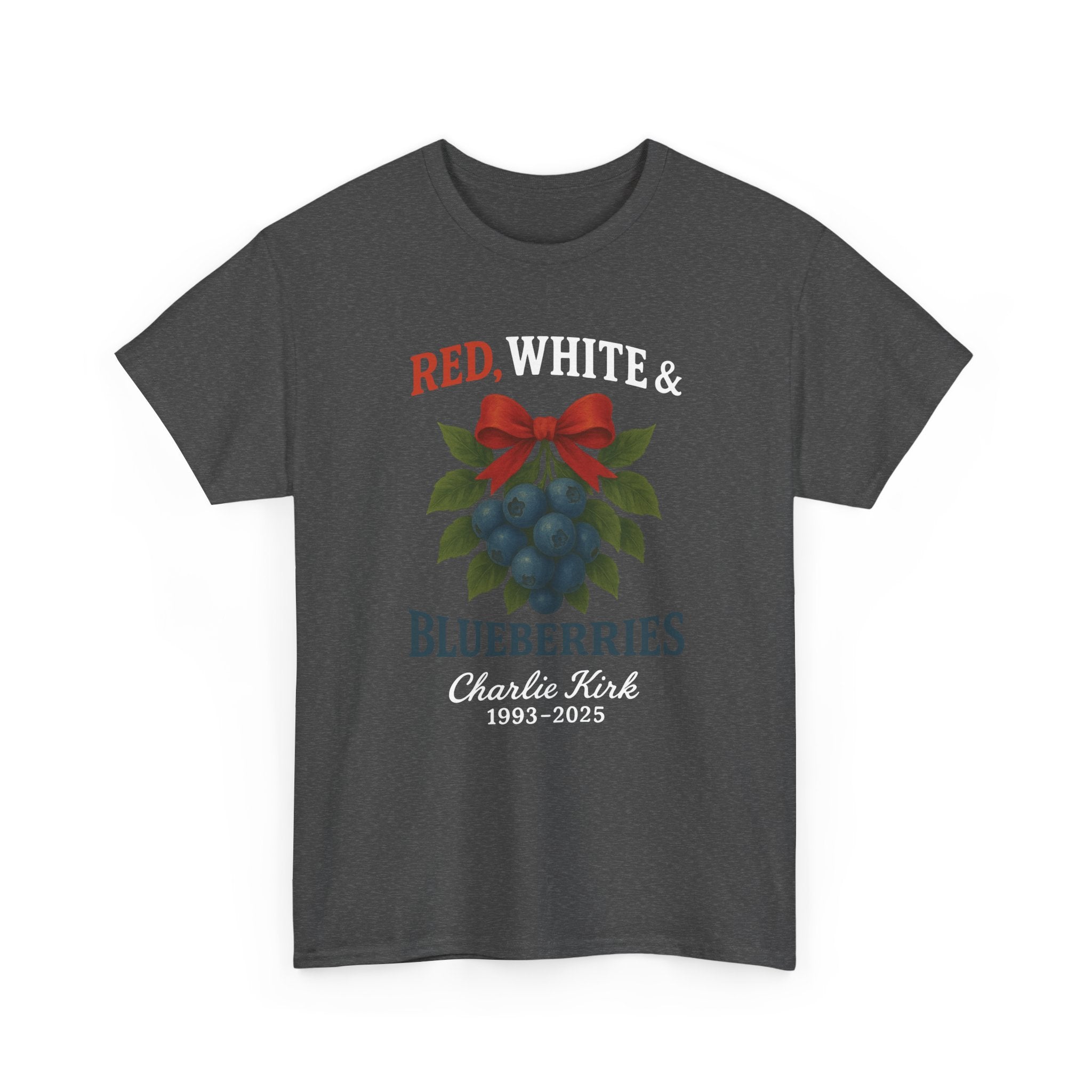 Red, White & Blueberries T-Shirt — Patriotic Blueberry Graphic Unisex Cotton Tee