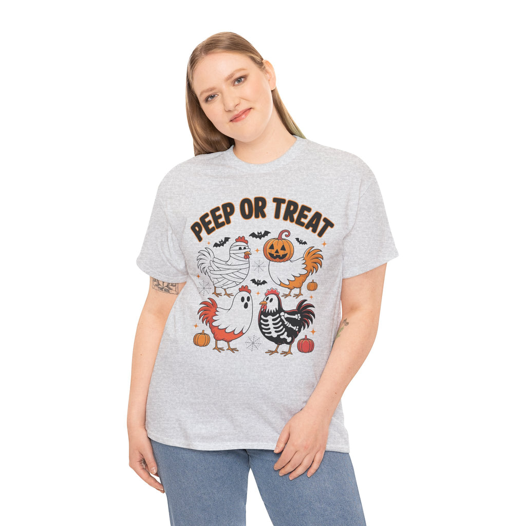 Peep or Treat Halloween Unisex Cotton Tee