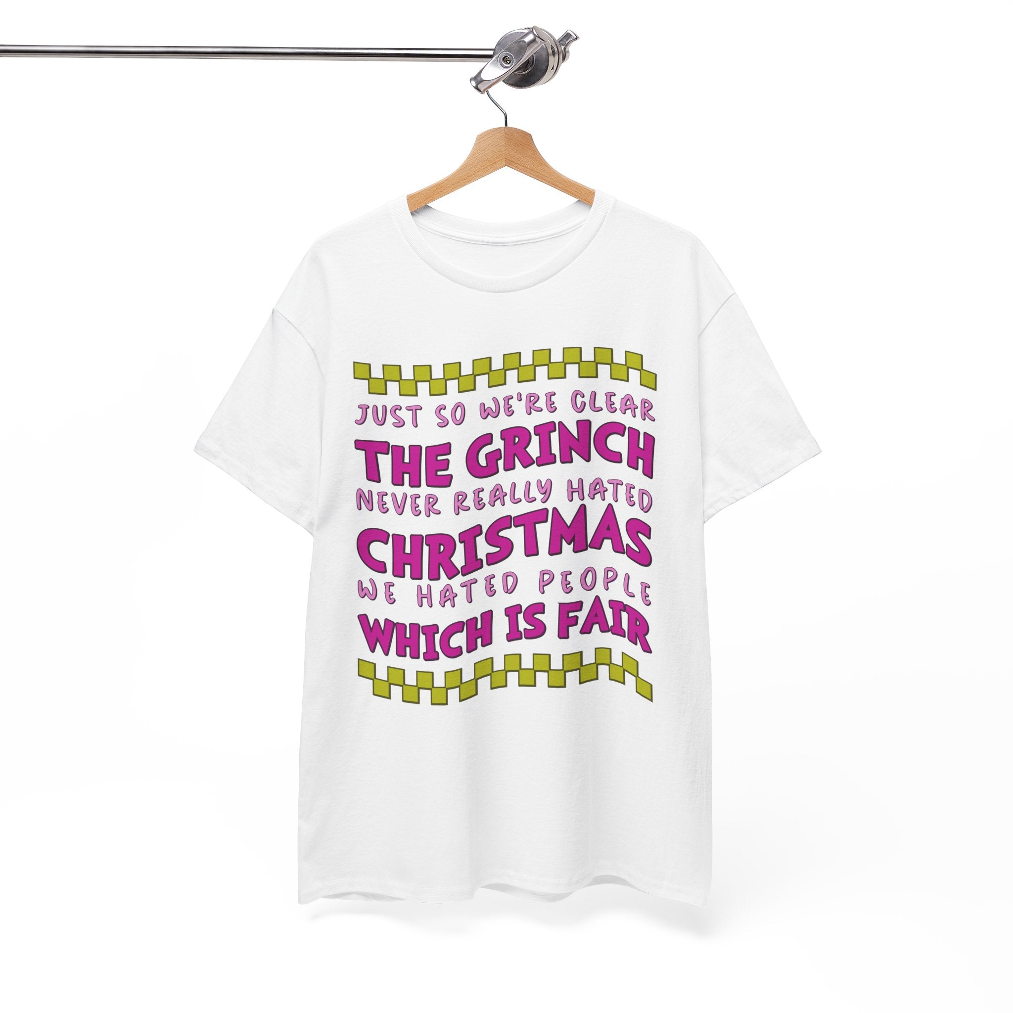 Grinch Never Hated Christmas Funny Unisex Cotton Tee