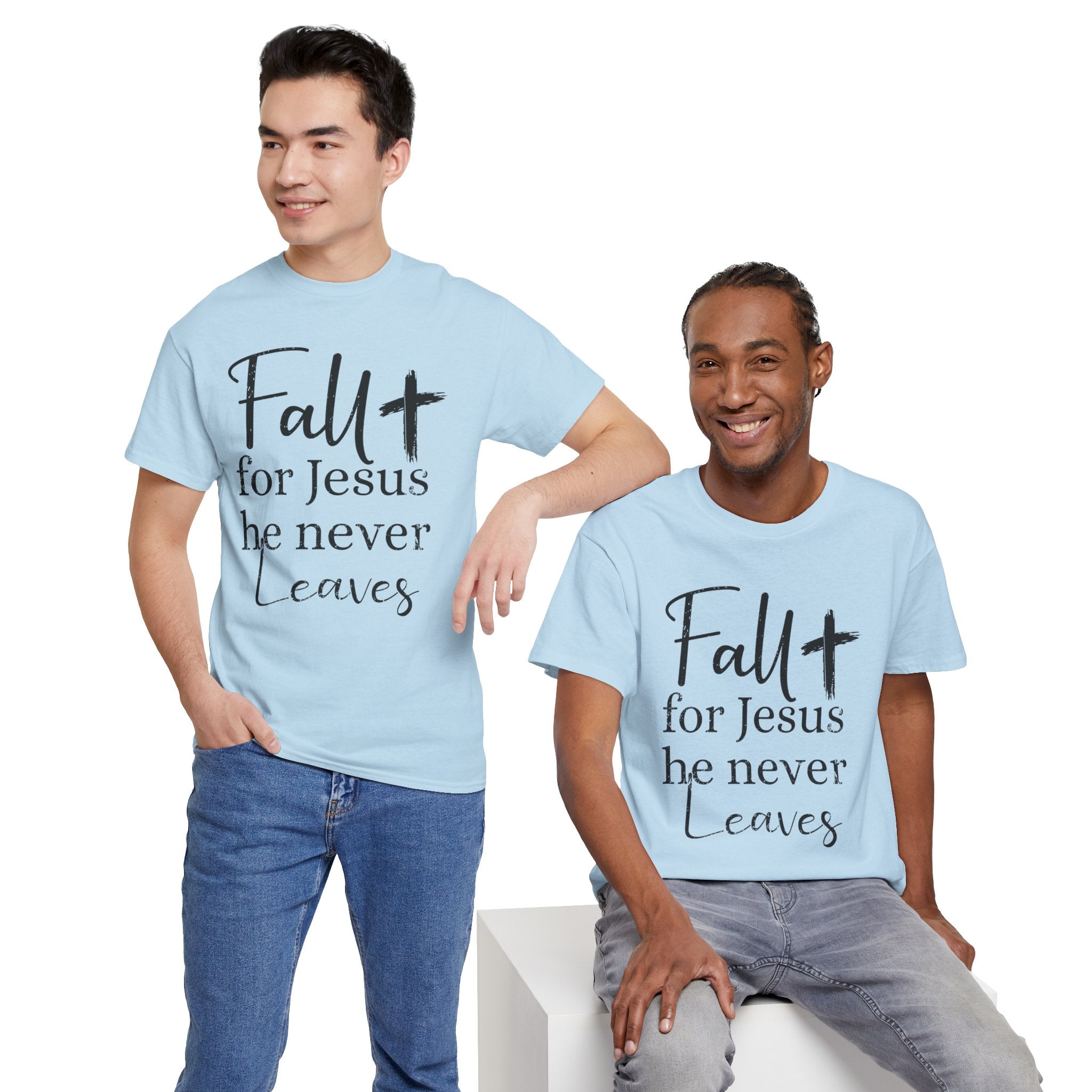 Fall for Jesus Pumpkin Church Unisex Cotton T-Shirt