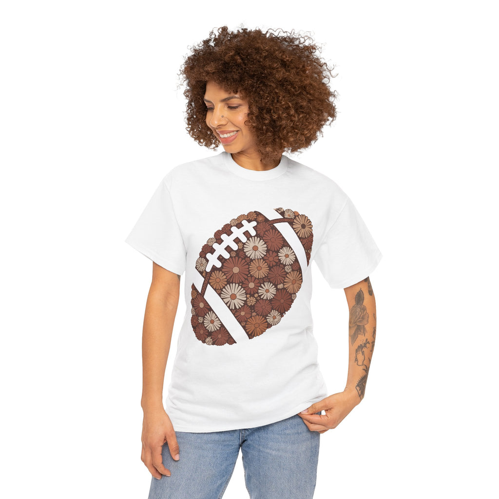 Game Day Touch Down Football Tee — Helmets, Flags & Cheer Icons Unisex Cotton Tee