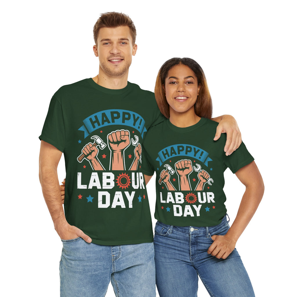 Happy US Labour Day Unisex Heavy Cotton T-Shirt