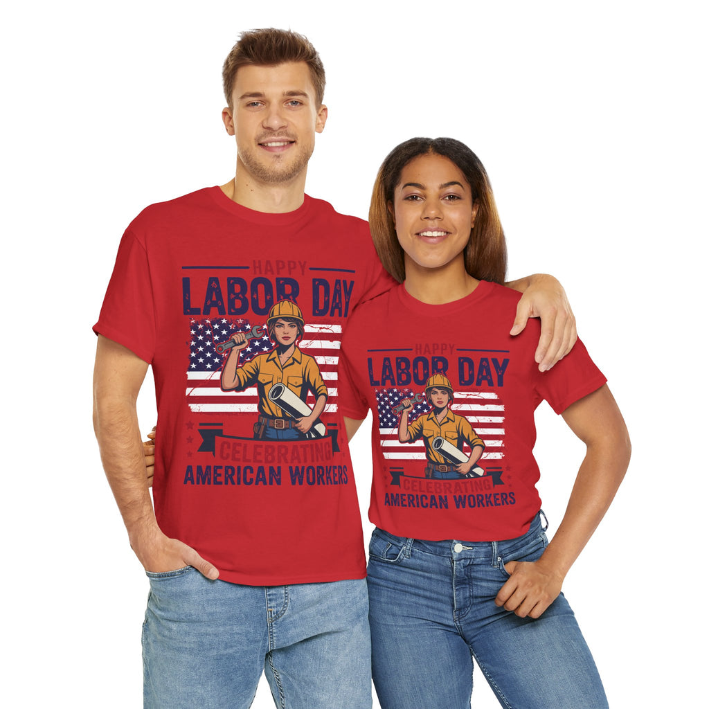 Happy US Labour Day T-Shirt - Unisex Heavy Cotton Tee