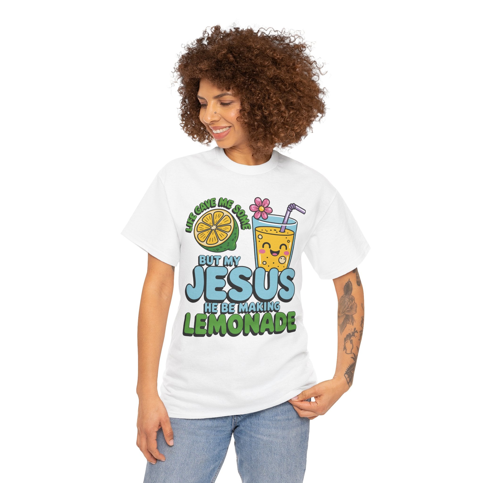 Christian Lemonade T‑Shirt — "Life Gave Me Some Lemons, My Jesus Makes Lemonade"Unisex Cotton Tee