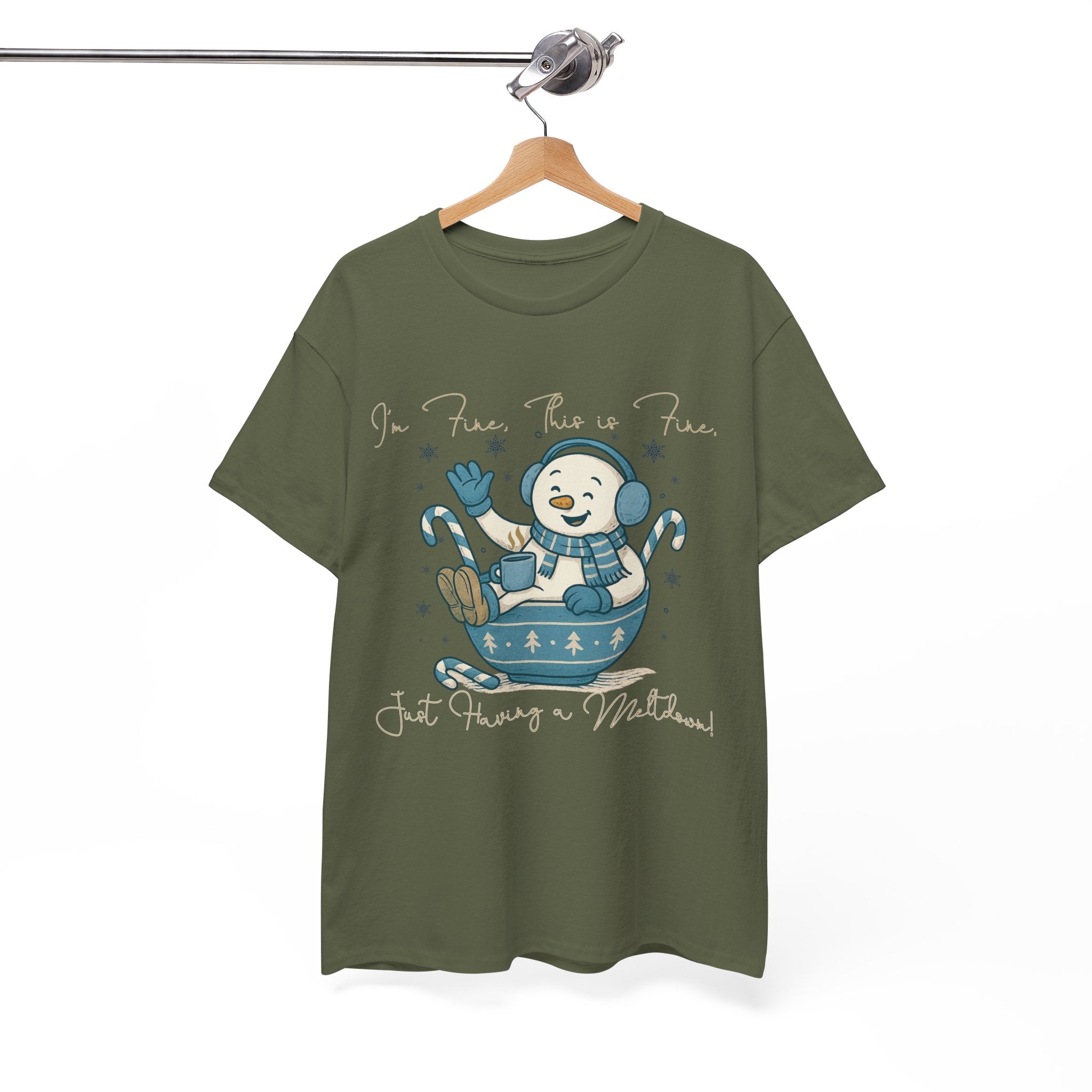 Snowman Hot Cocoa Unisex Cotton Tee
