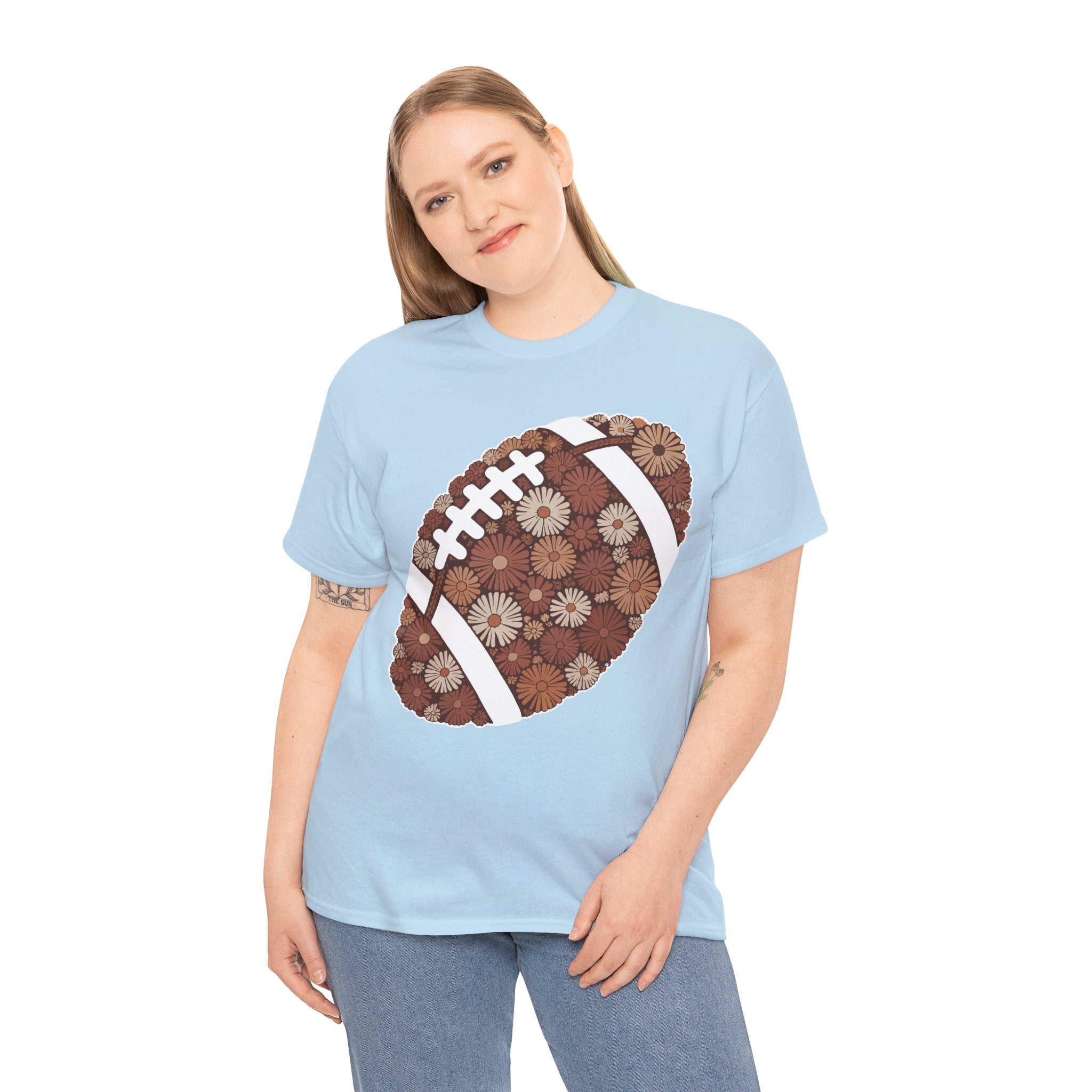 Game Day Touch Down Football Tee — Helmets, Flags & Cheer Icons Unisex Cotton Tee