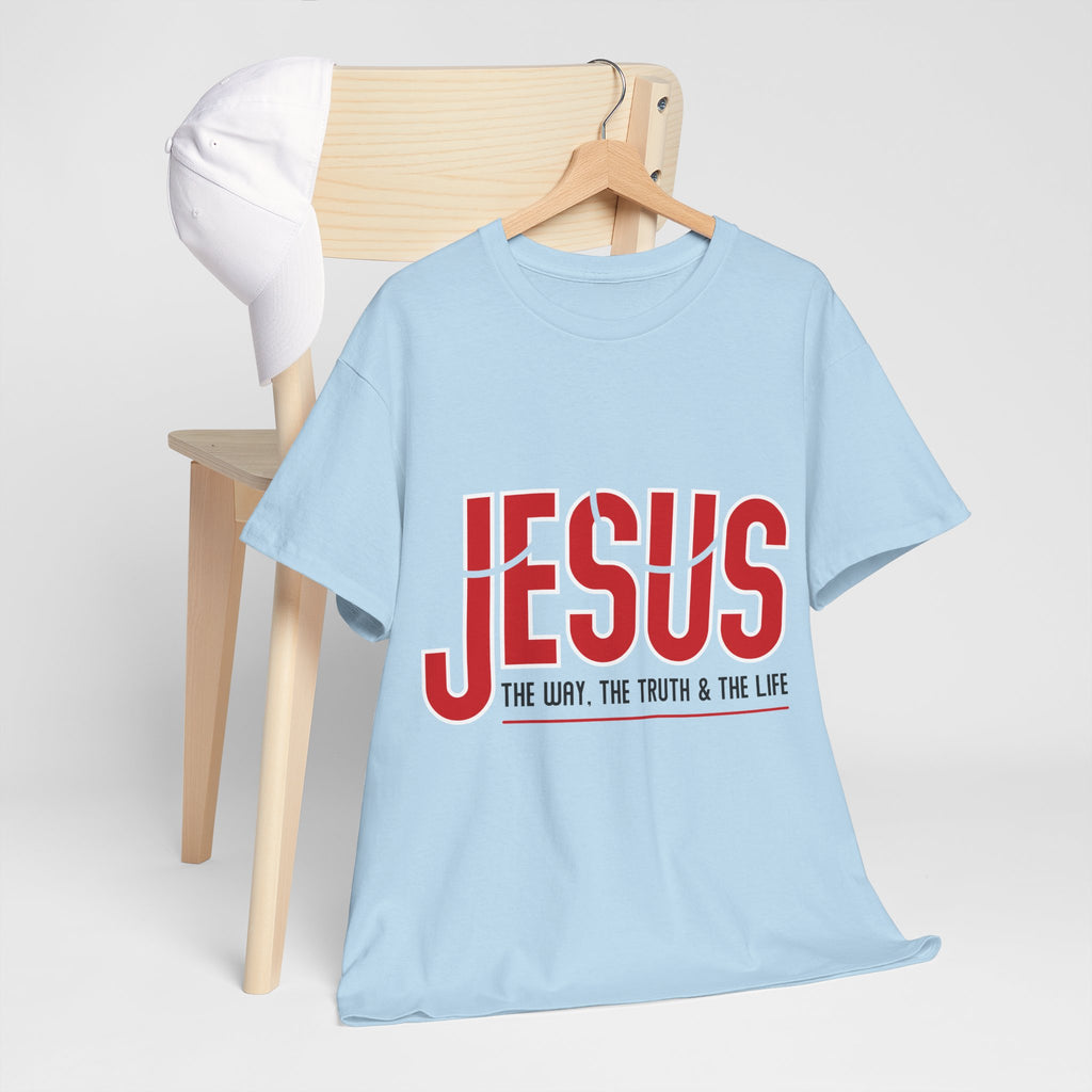 Jesus The Way The Truth & The Life T-Shirt — Bold Red Christian Unisex Cotton Tee
