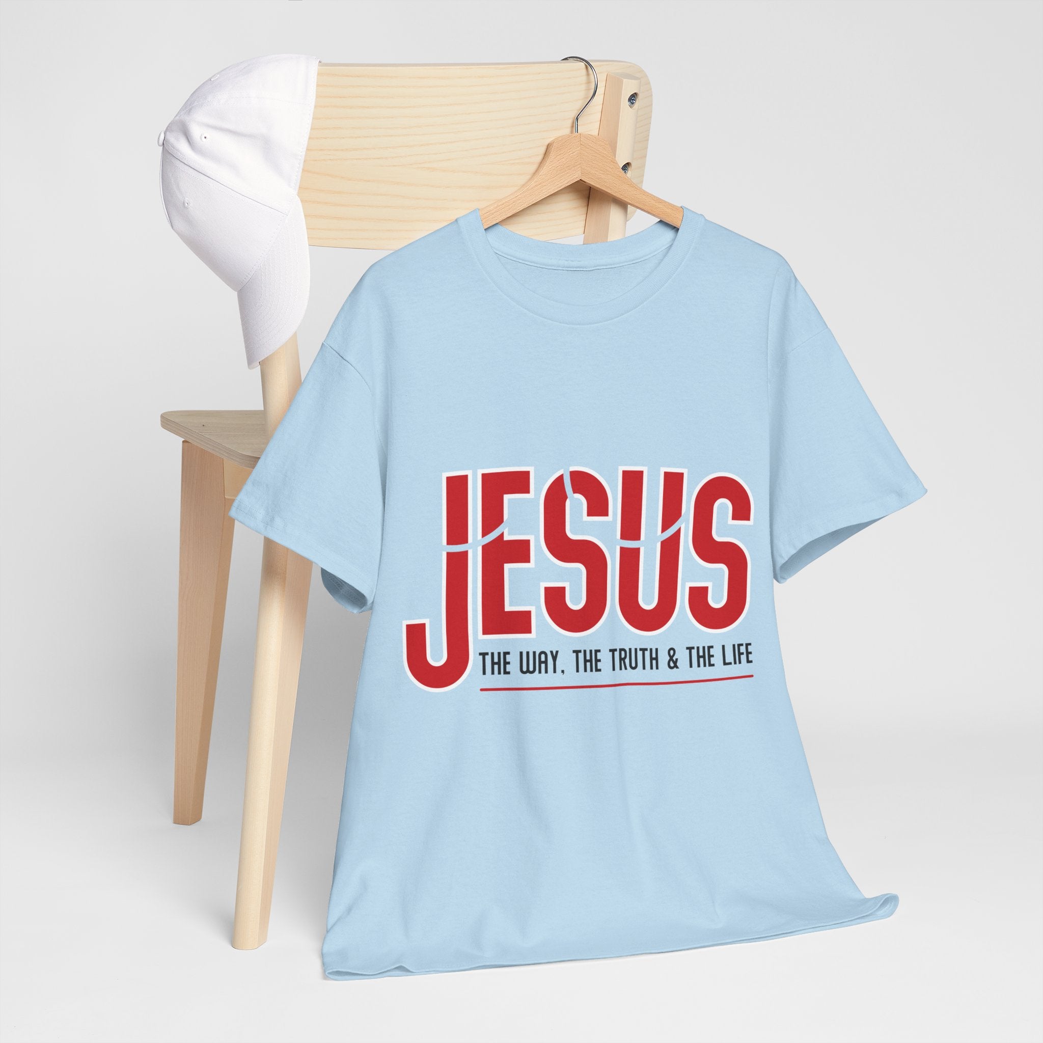 Jesus The Way The Truth & The Life T-Shirt — Bold Red Christian Unisex Cotton Tee