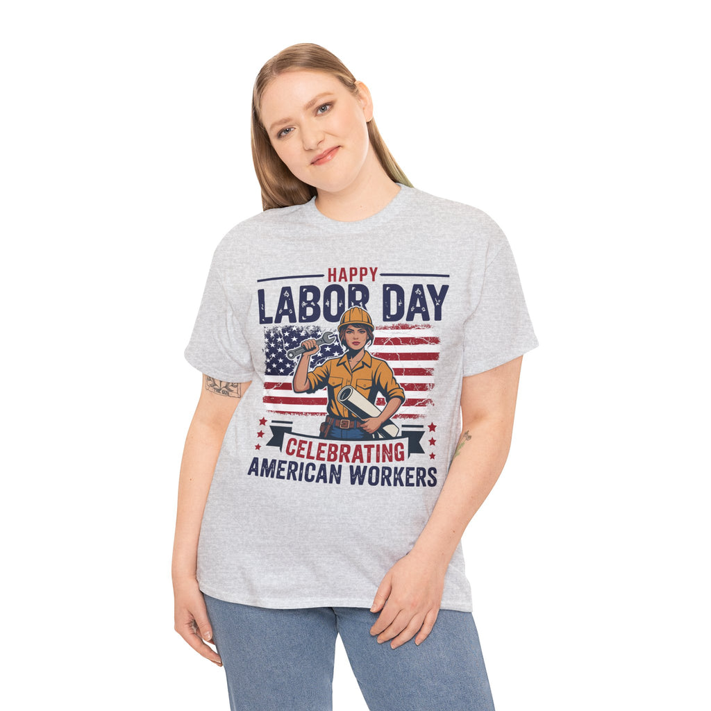 Happy US Labour Day T-Shirt - Unisex Heavy Cotton Tee