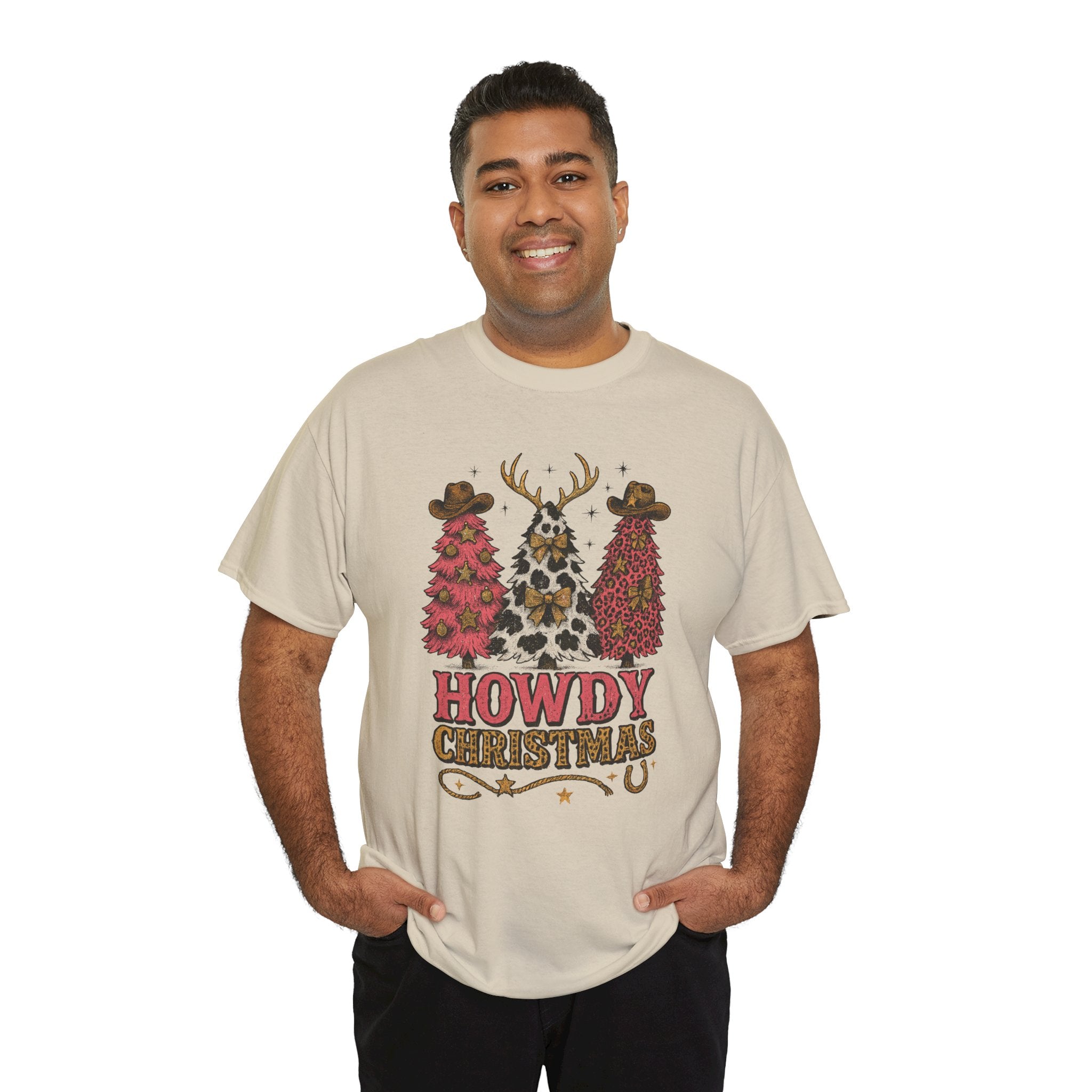 Western Christmas Unisex Cotton Tee