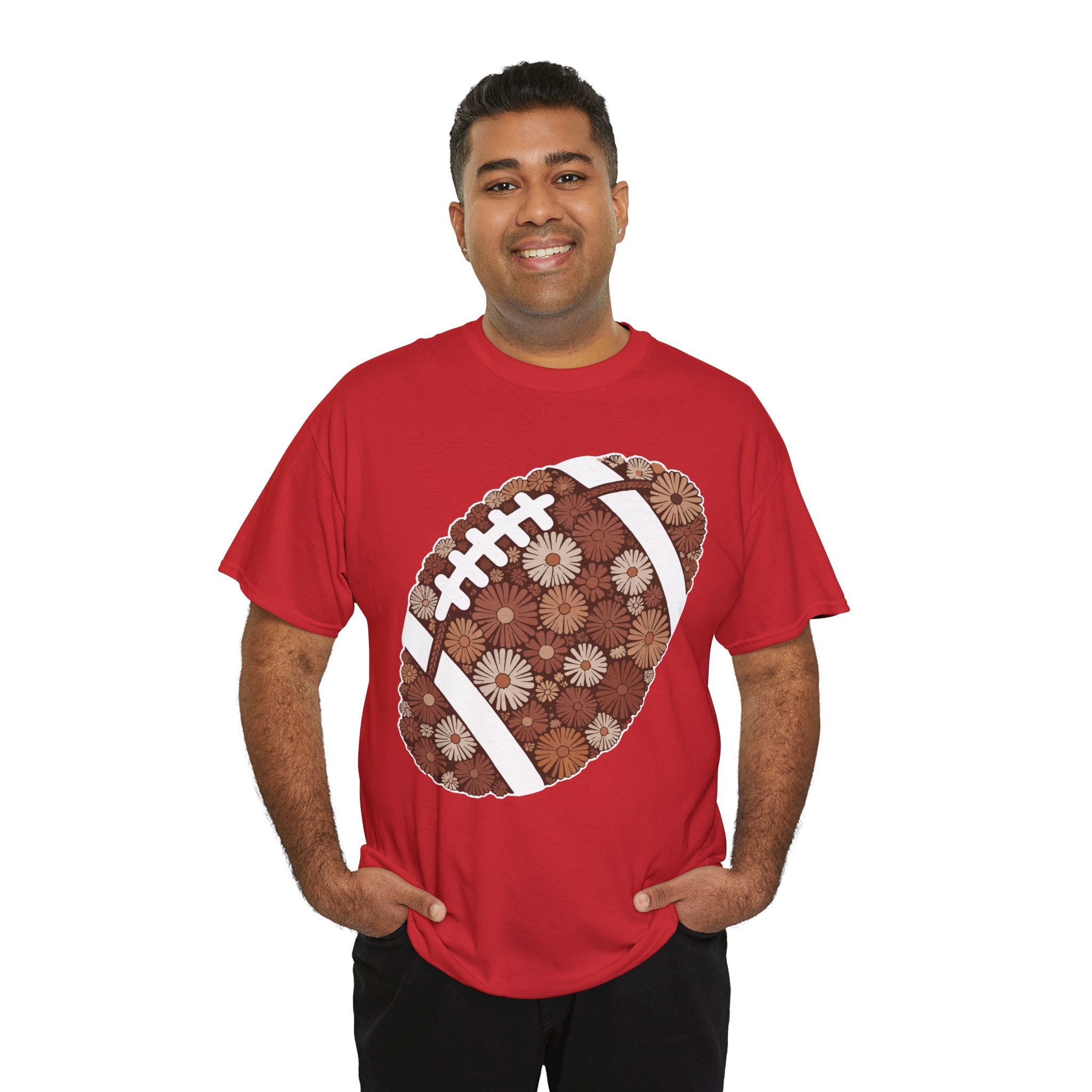 Game Day Touch Down Football Tee — Helmets, Flags & Cheer Icons Unisex Cotton Tee