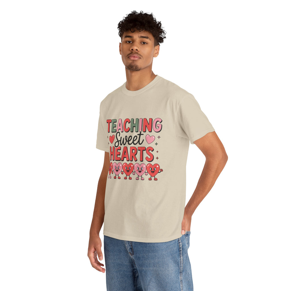 Teaching Sweet Hearts Valentine Teacher Unisex Cotton T-Shirt