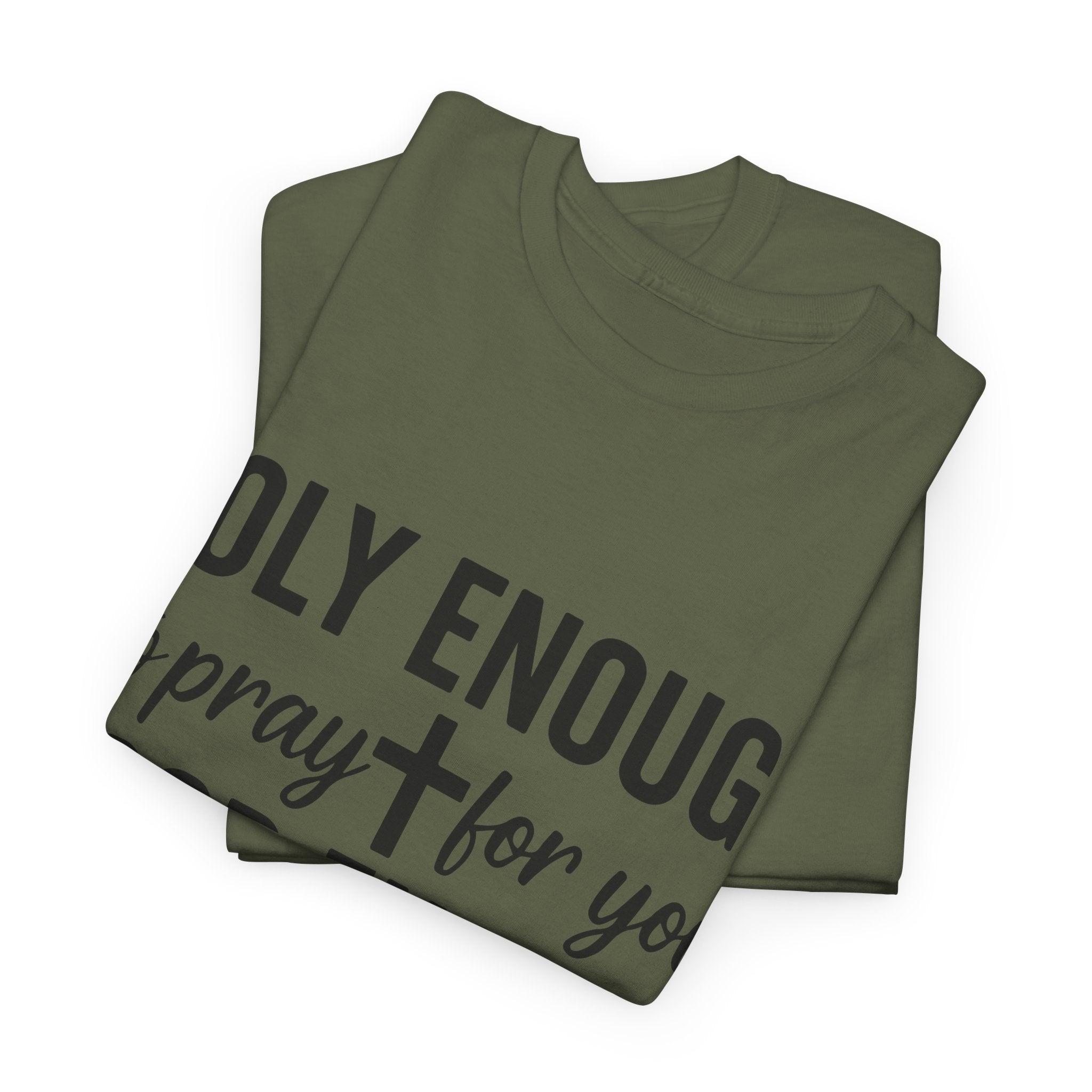 Holy Enough Christian T‑Shirt — Modern Hand‑Lettered Faith Unisex CottonTee