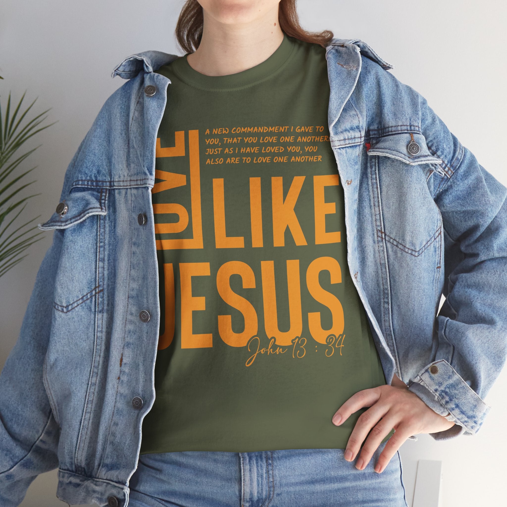 Love Like Jesus T-Shirt — John 13:34 Christian Unisex Cotton Tee