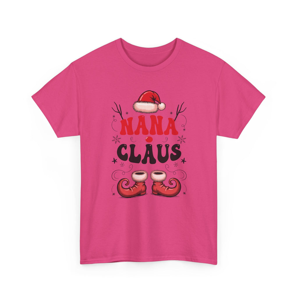 Nana Christmas T-Shirt — Santa Hat & Elf Boots Holiday Unisex Cotton Tee