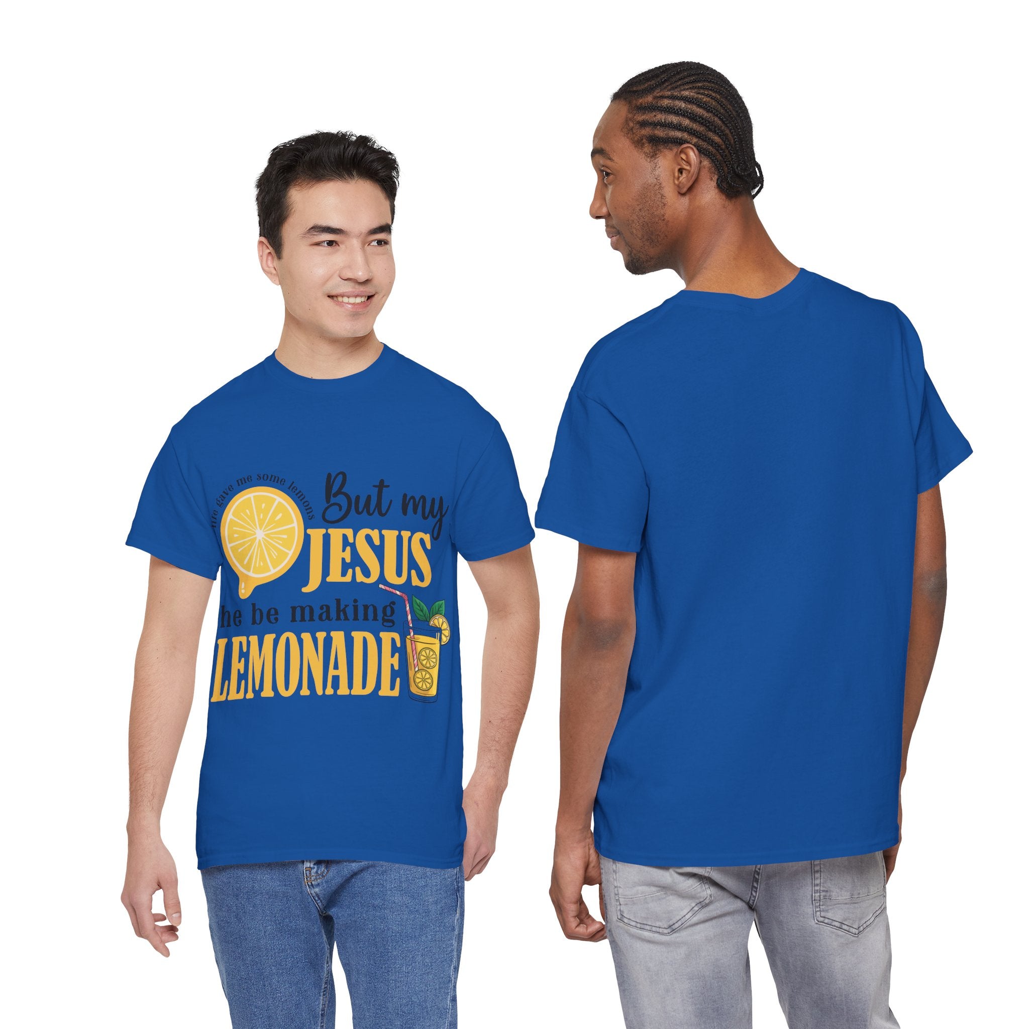 Jesus Lemonade Tee — Lemon Slice & Glass Graphic Christian Unisex Cotton T-Shirt