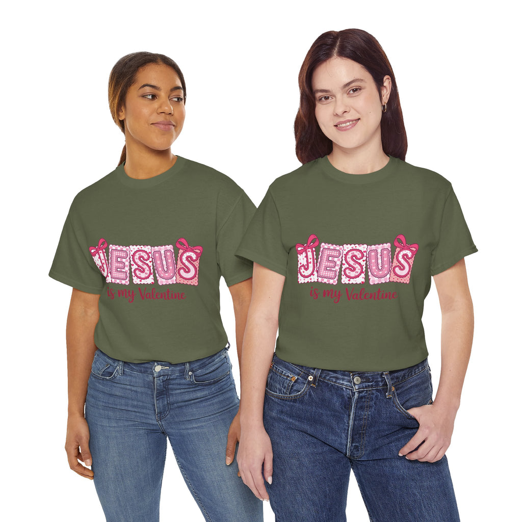Jesus Is My Valentine T-Shirt — Pink Christian Valentine Unisex Cotton Tee
