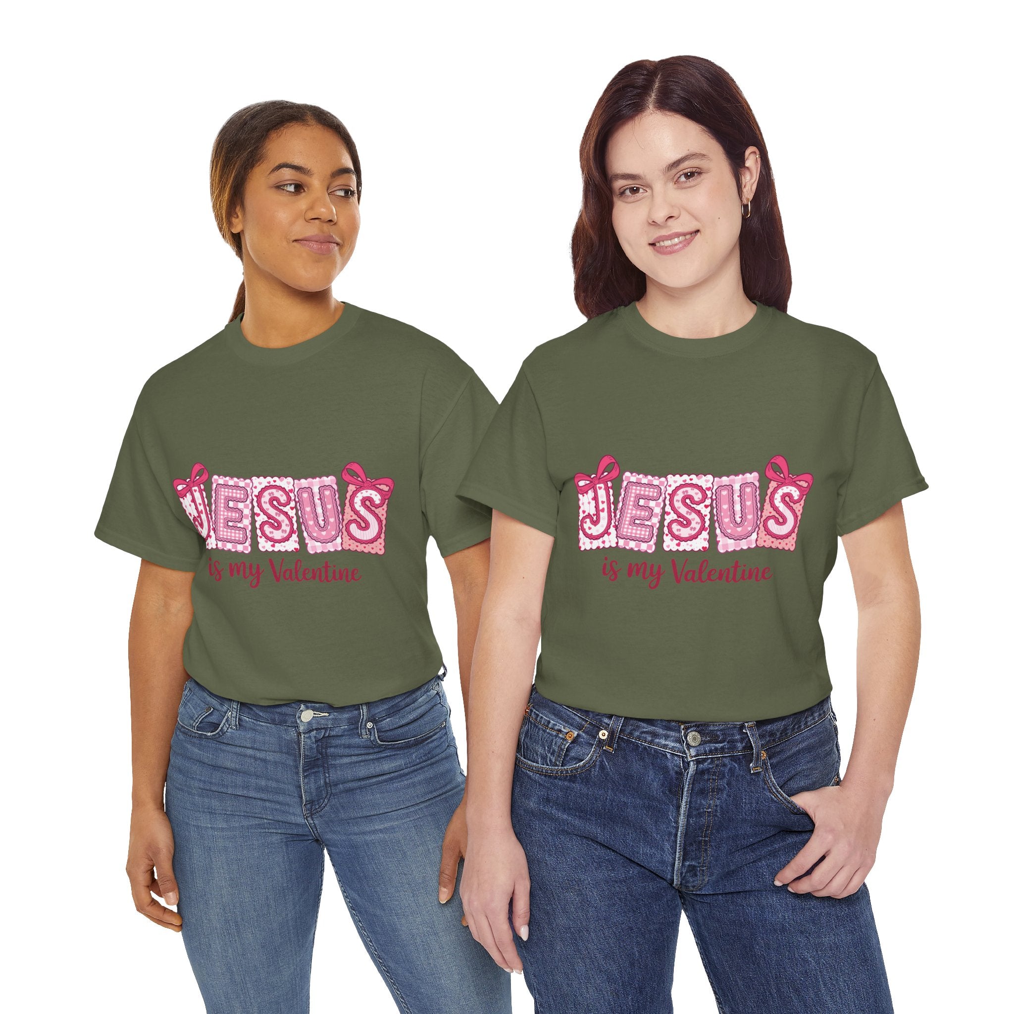 Jesus Is My Valentine T-Shirt — Pink Christian Valentine Unisex Cotton Tee
